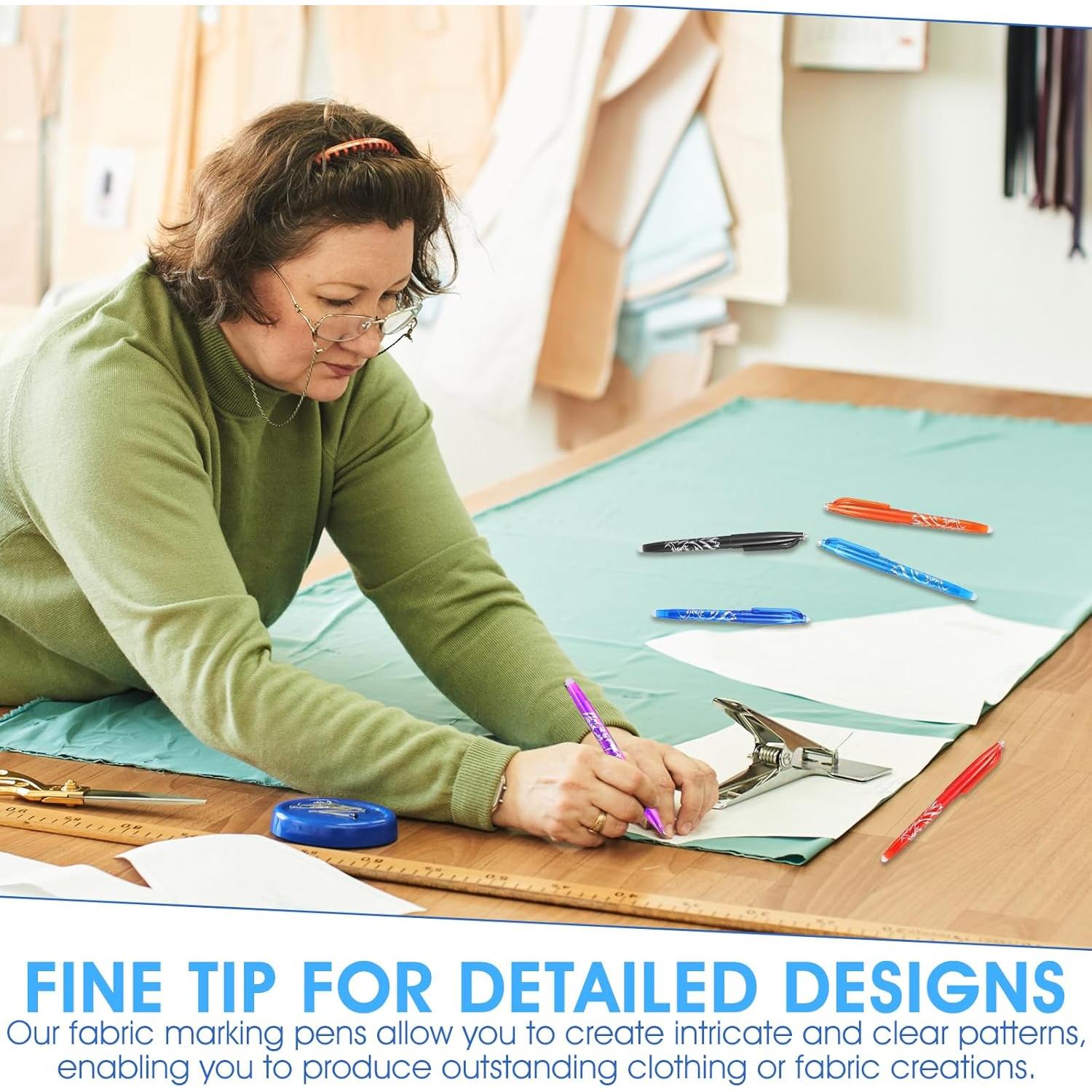 Hpmjz 12 Bolígrafos Borrables por Calor para Tela - Marcado Preciso