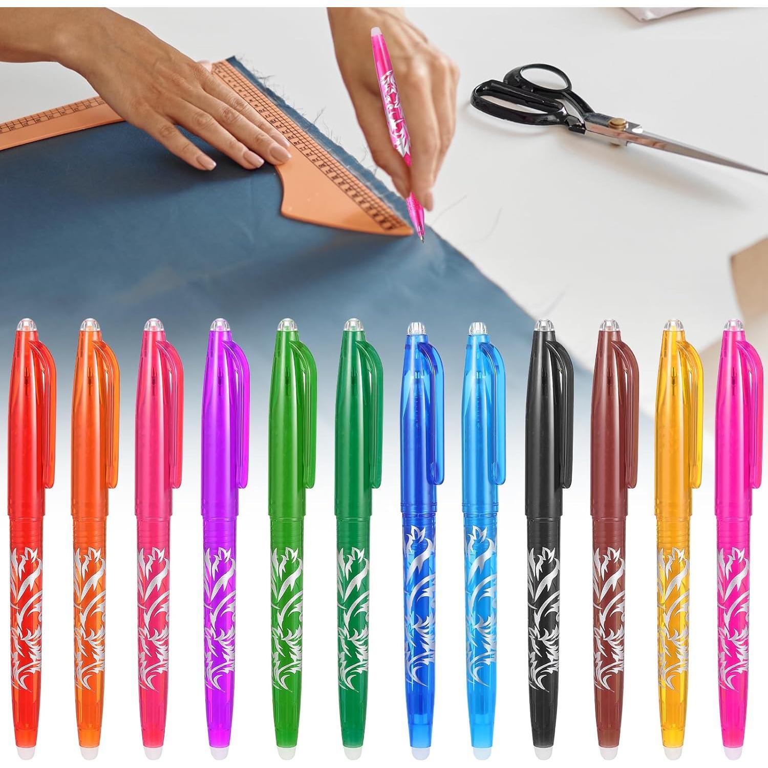 Hpmjz 12 Bolígrafos Borrables por Calor para Tela - Marcado Preciso
