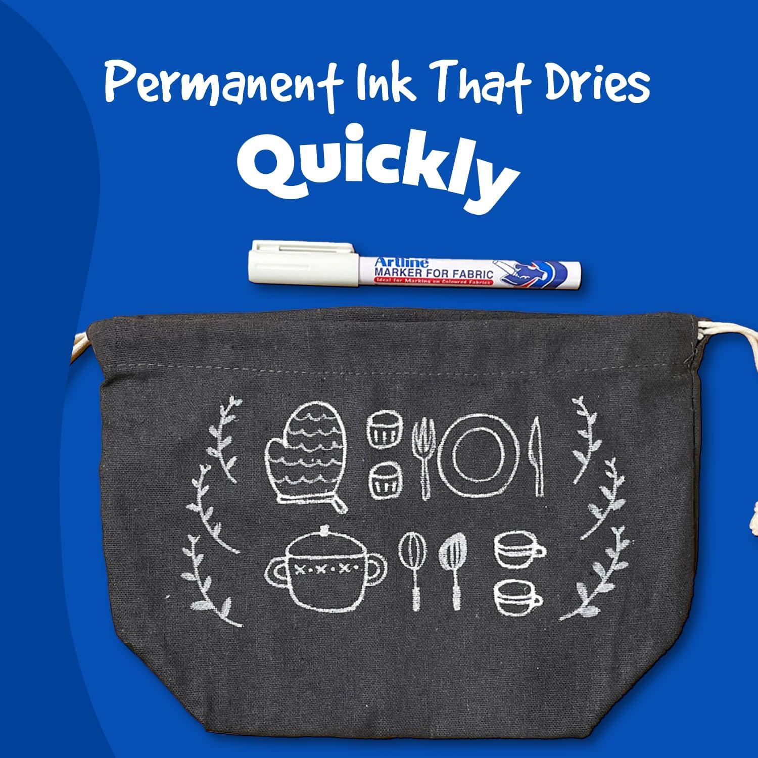 Marcador para Tela Artline EKC-1 Blanco - Paquete de 3