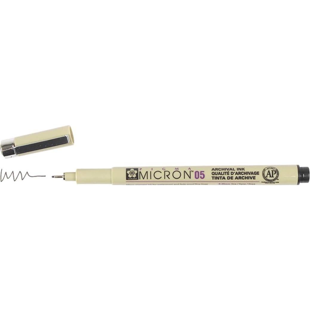 Pluma Fineliner Sakura Pigma Micron 0.45mm Negro - Paquete de 2