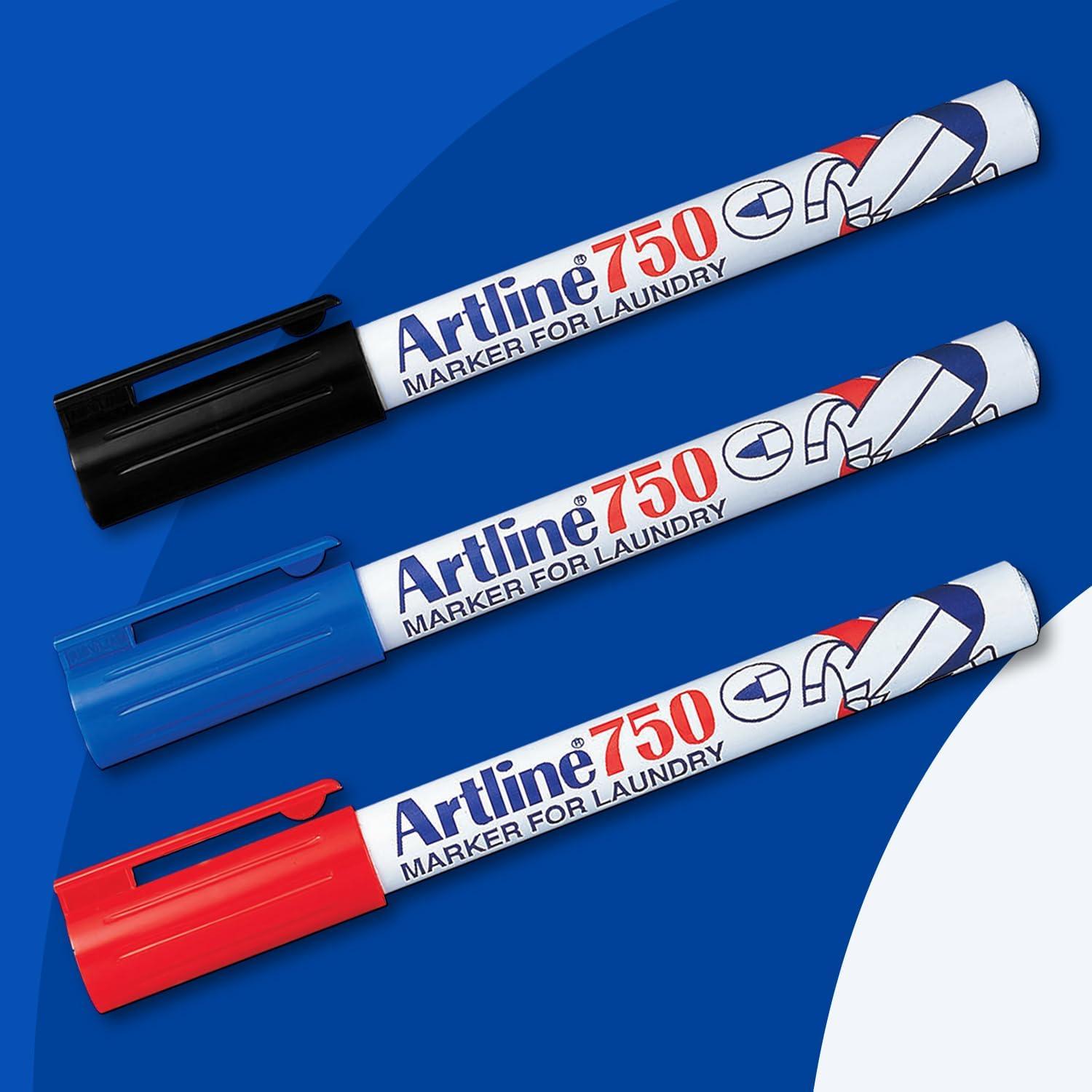 Marcadores Indelebles para Tela Artline 750 | Negro | Paquete de 2