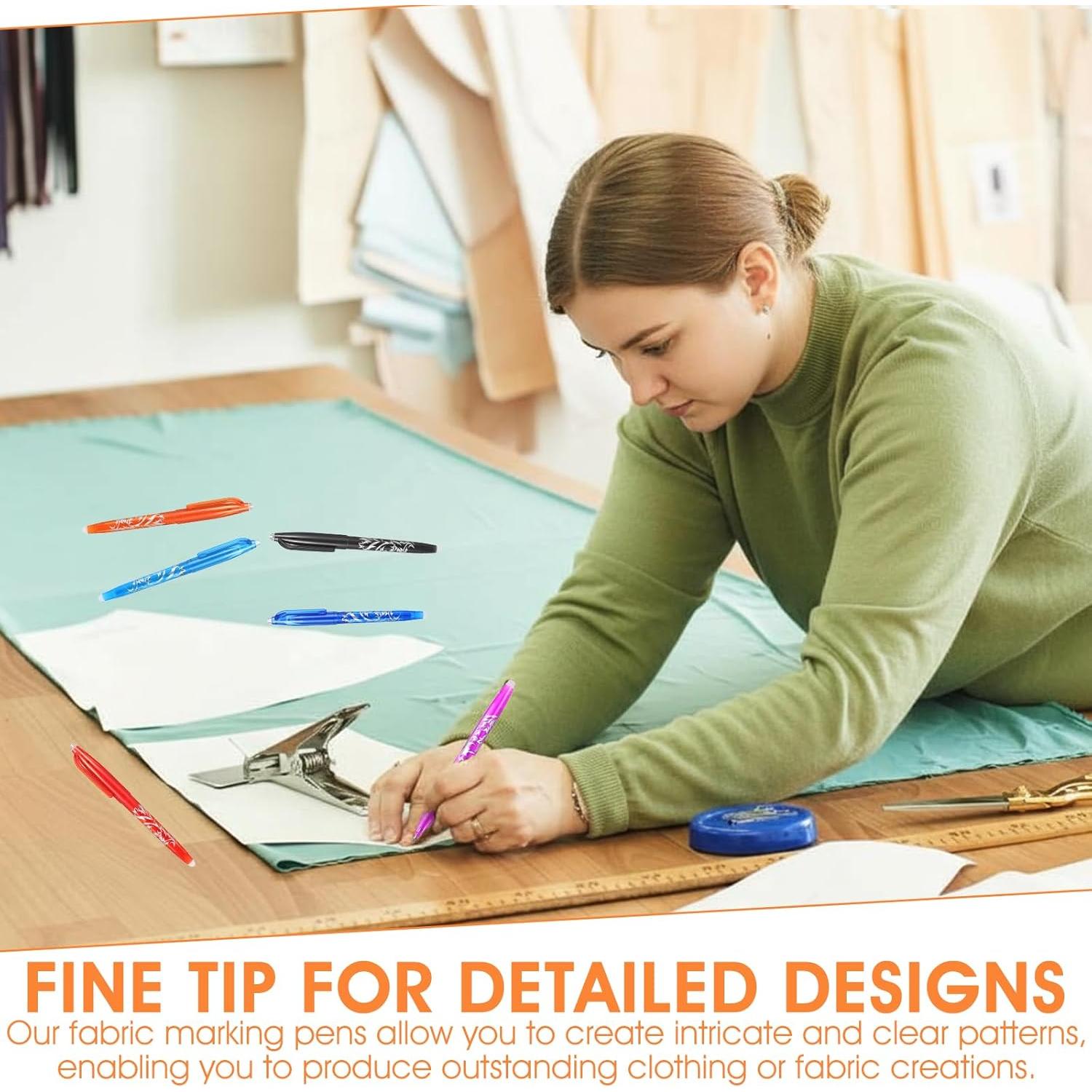 12 Bolígrafos Borrables por Calor Hpmjz para Tela 0.5mm