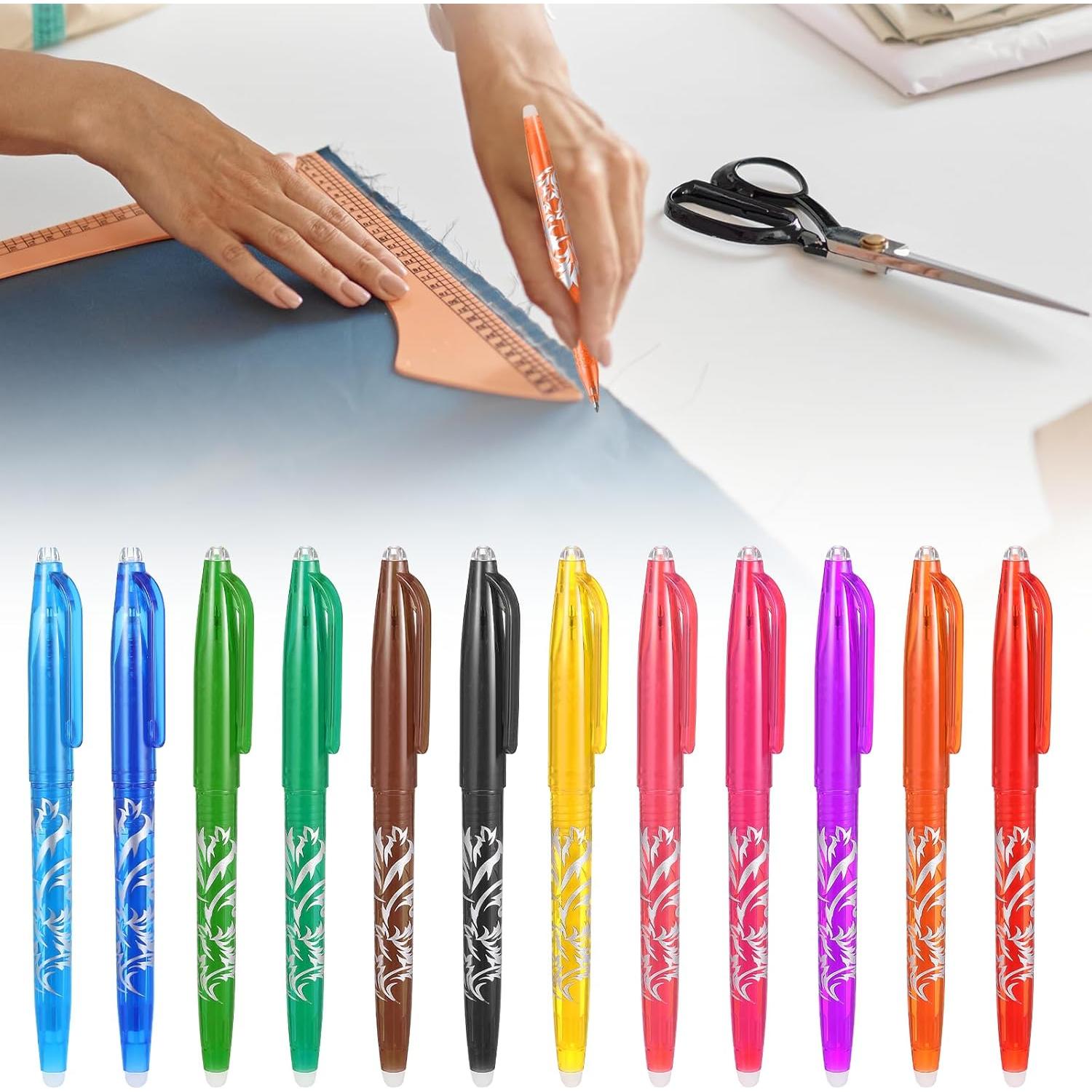 12 Bolígrafos Borrables por Calor Hpmjz para Tela 0.5mm