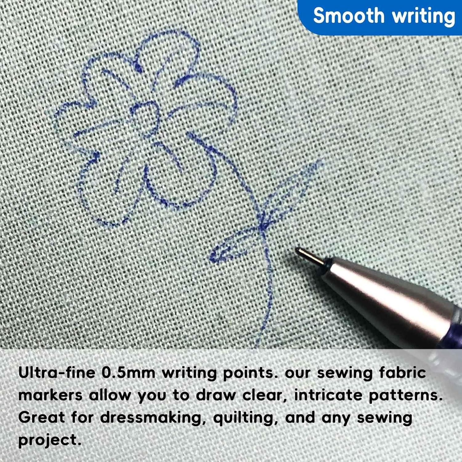 Jauisus 7 Bolígrafos Borrables por Calor 0.5mm para Tela