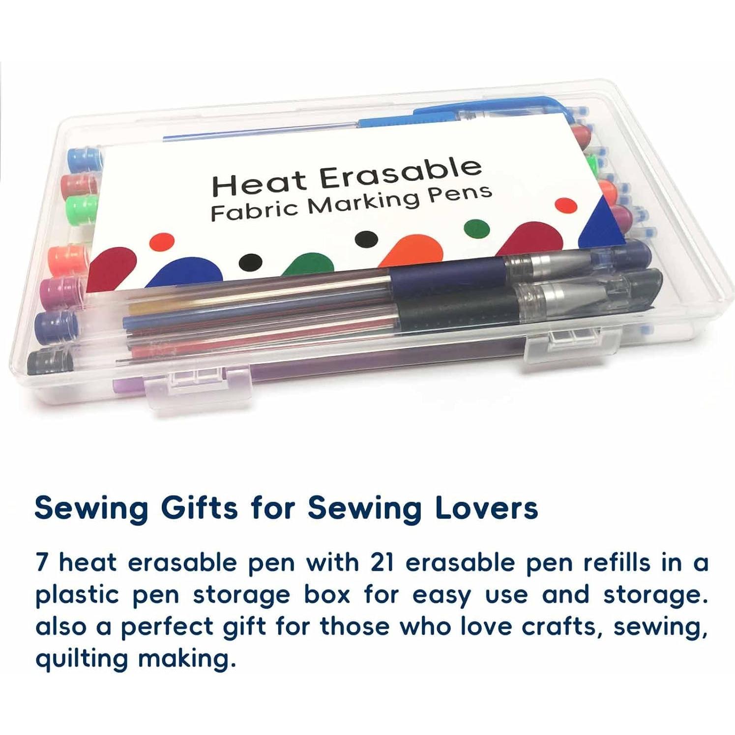 Jauisus 7 Bolígrafos Borrables por Calor 0.5mm para Tela