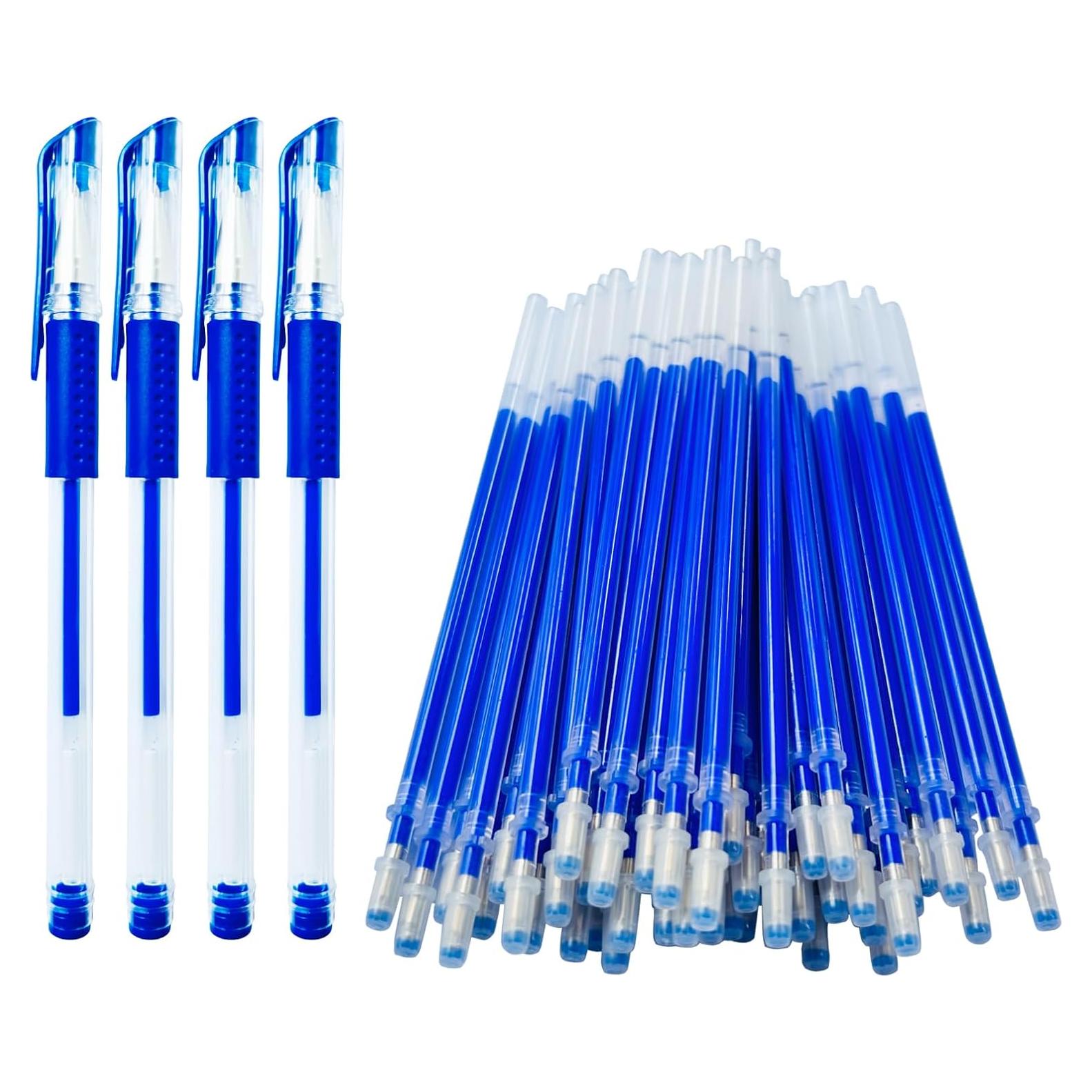 Bolígrafos de tela borrables Joyvistalen - 4 unidades + 50 recargas