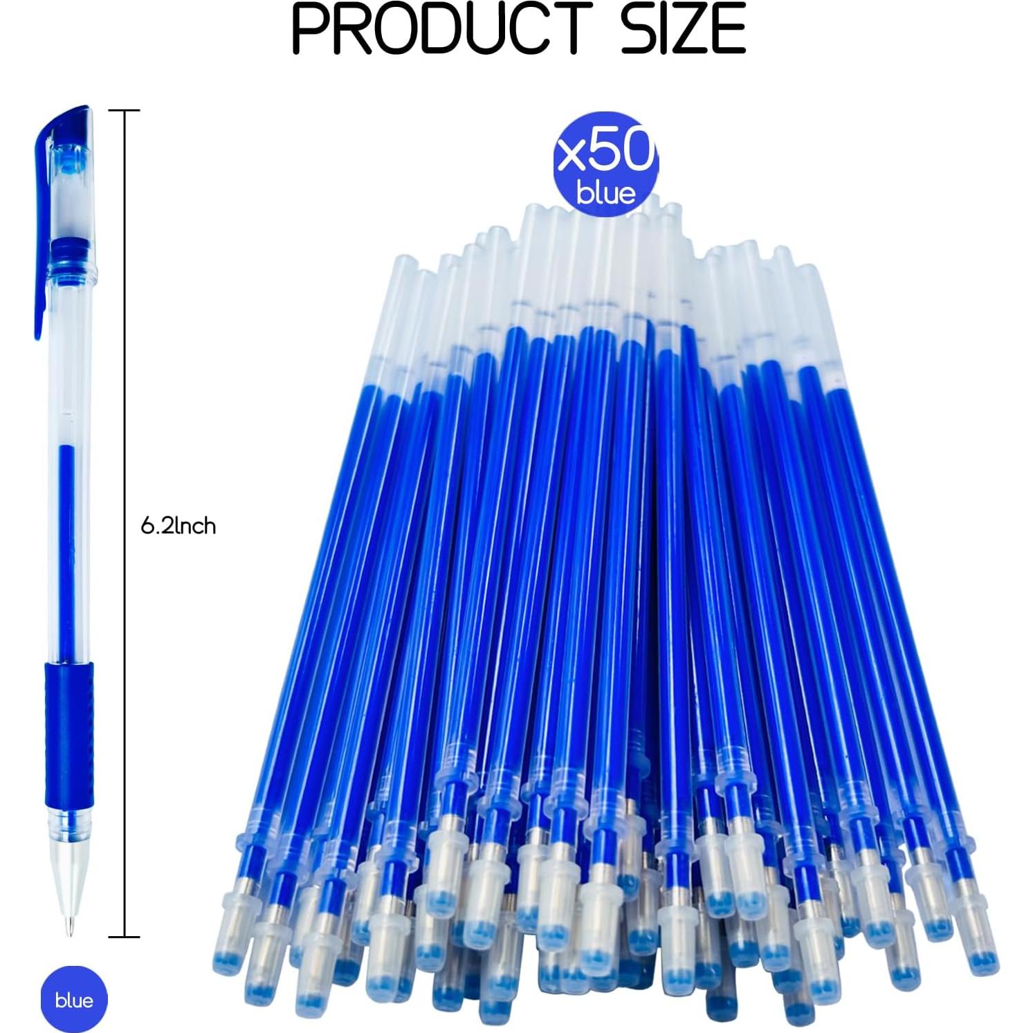 Bolígrafos de tela borrables Joyvistalen - 4 unidades + 50 recargas