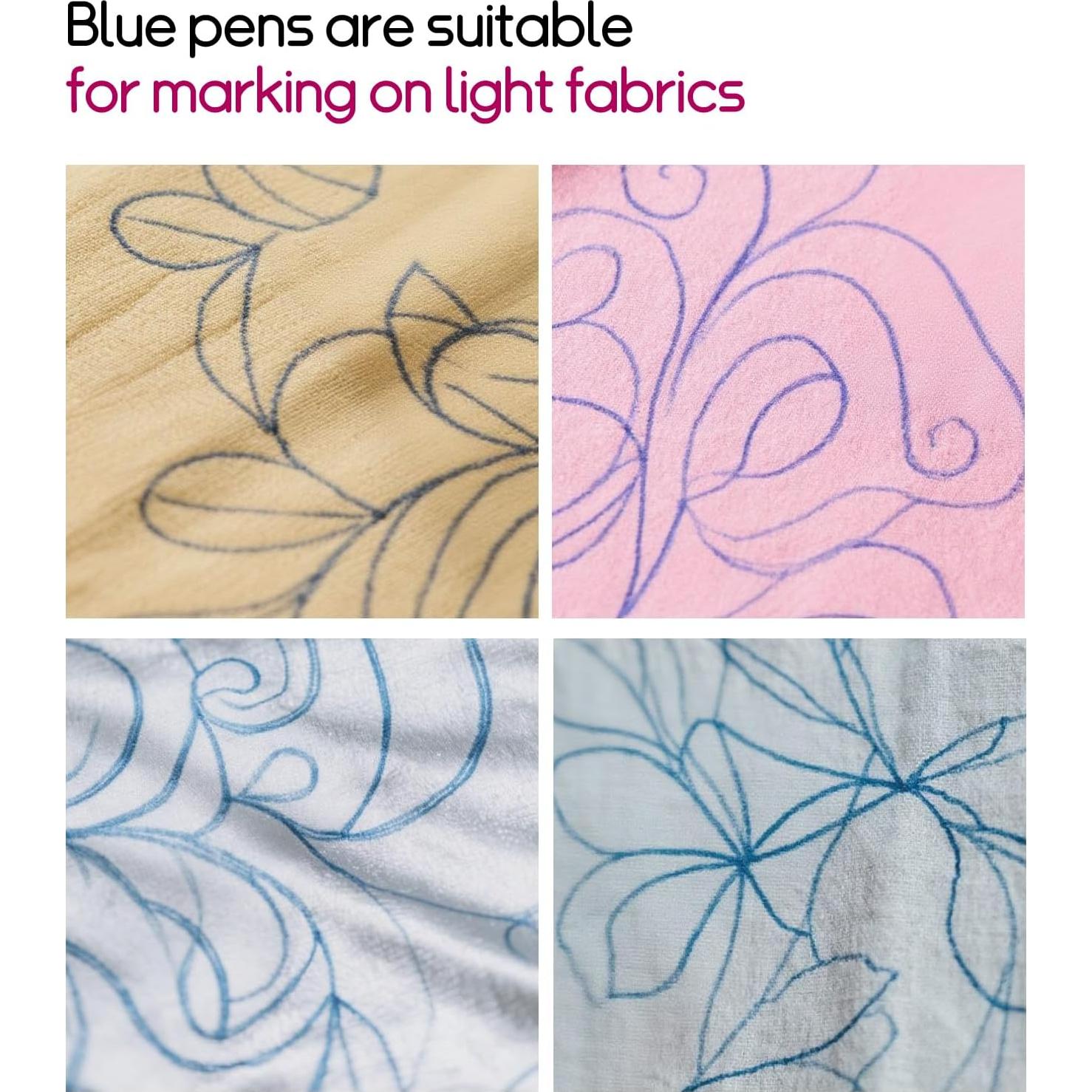 Bolígrafos de tela borrables Joyvistalen - 4 unidades + 50 recargas