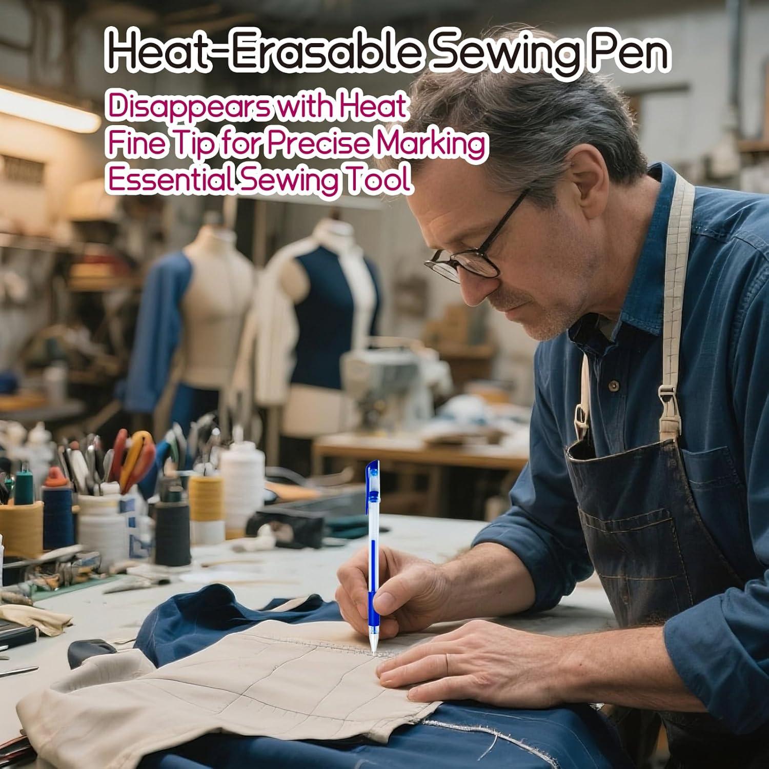 Bolígrafos de tela borrables Joyvistalen - 4 unidades + 50 recargas