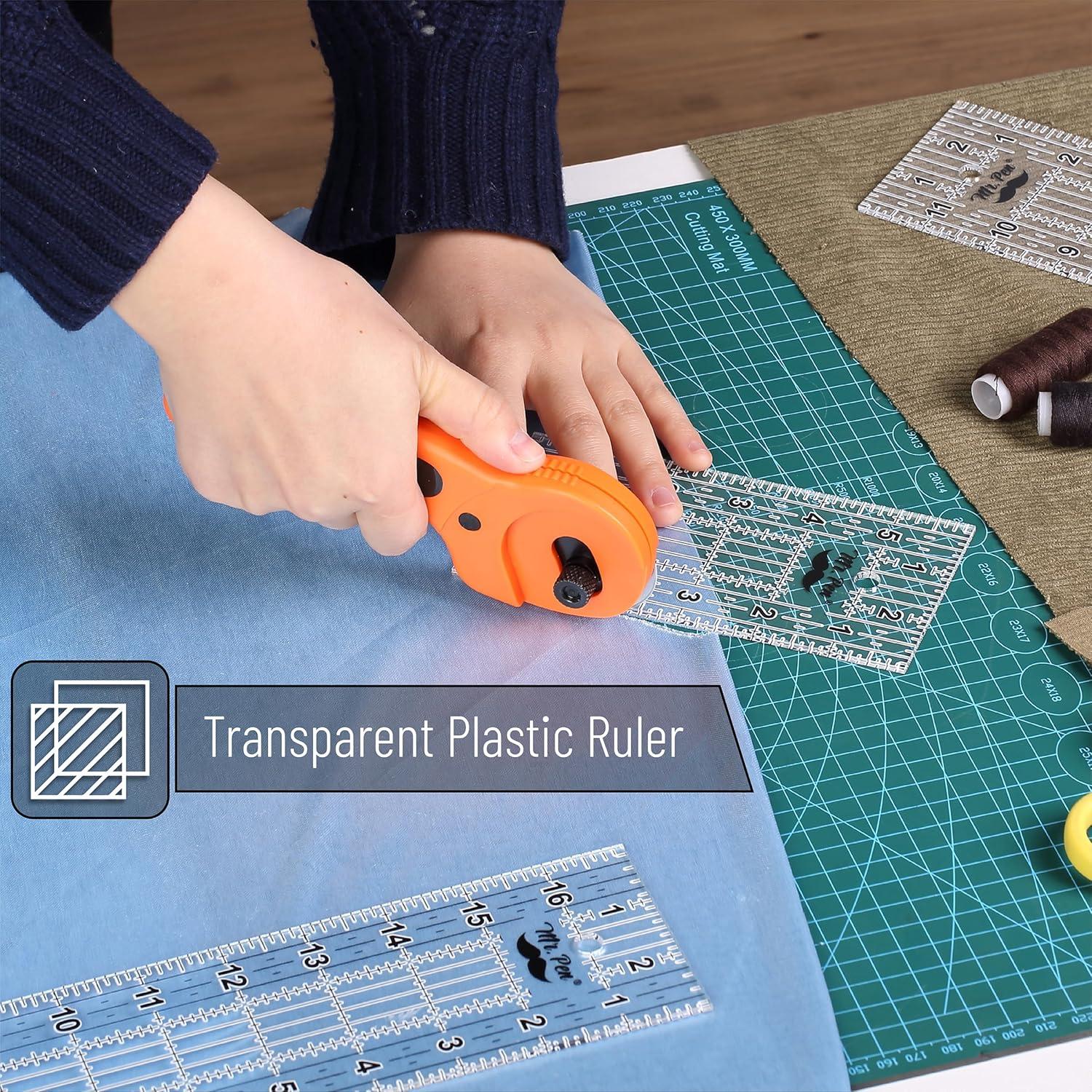 Regla de Costura Mr. Pen 3 Piezas 15, 30 y 43 cm Acrílica