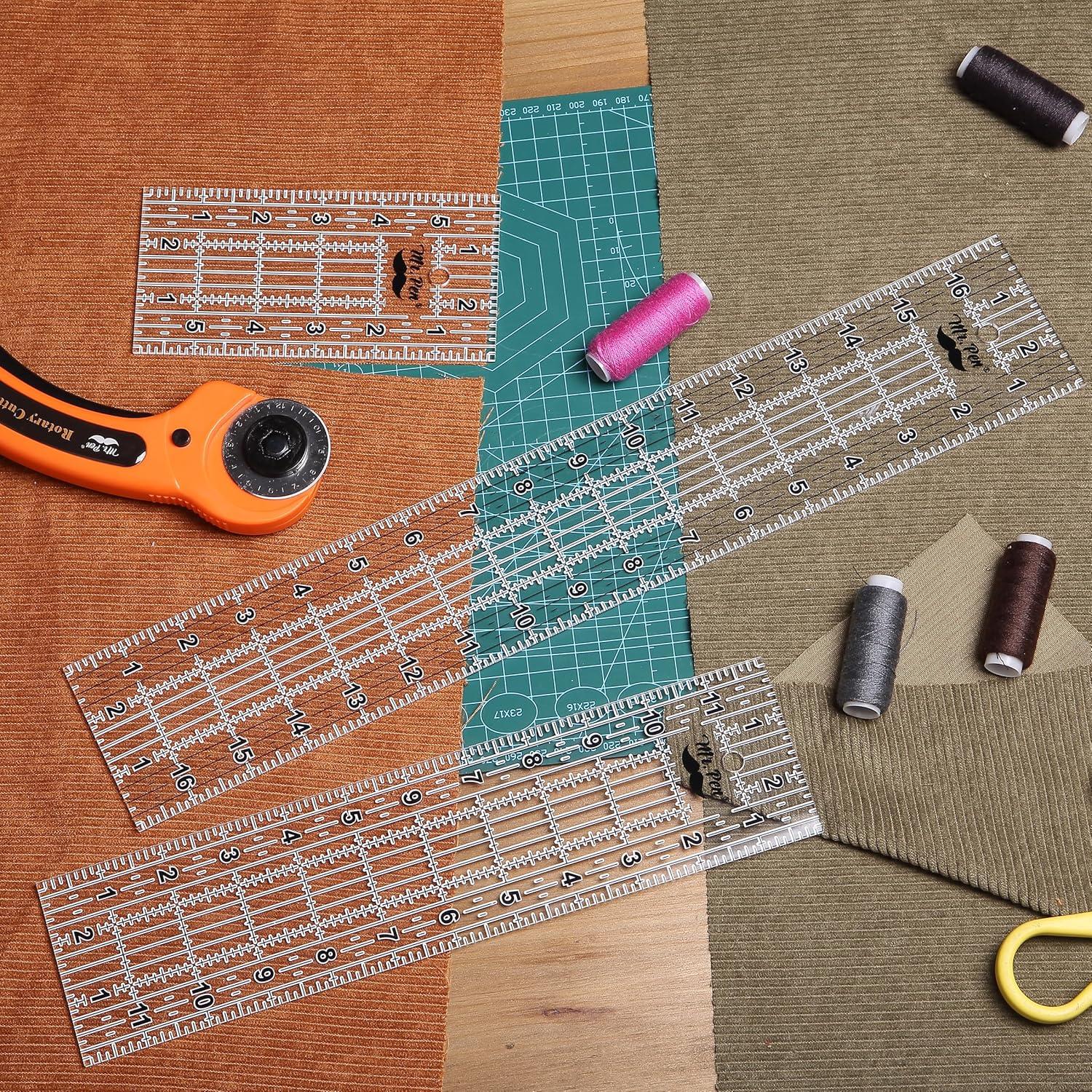 Regla de Costura Mr. Pen 3 Piezas 15, 30 y 43 cm Acrílica