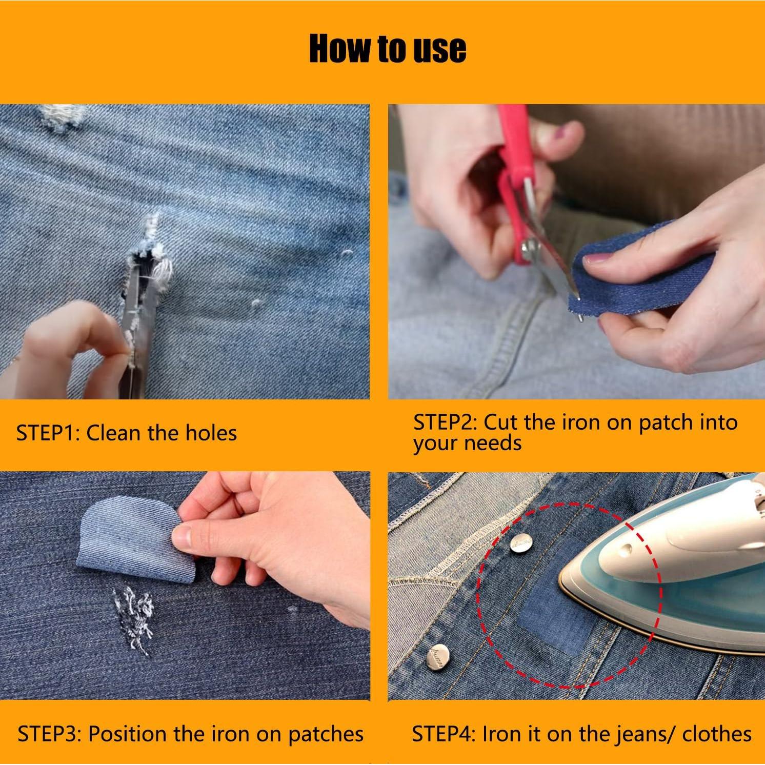 Parches de Tela para Planchar MOONSJONES 25 Piezas 7.5x10.5cm