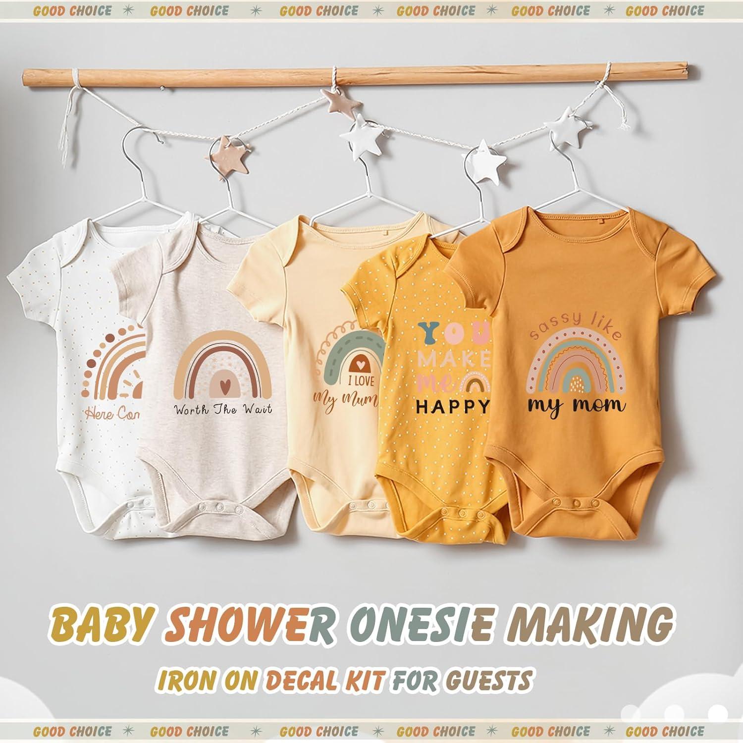 Calcomanías Transferibles Teling 36 Pcs Arcoíris para Baby Shower