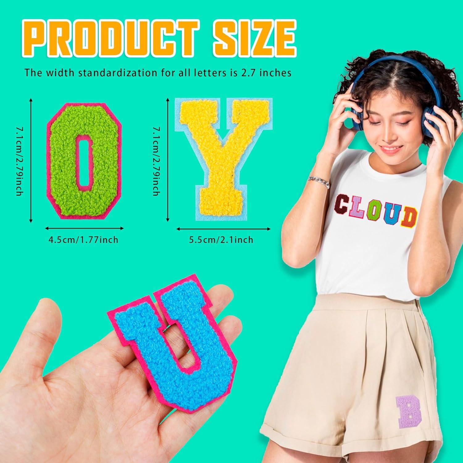 78 Parches de Letras Termoadhesivas Ssyuysto Multicolor 5.6x7cm