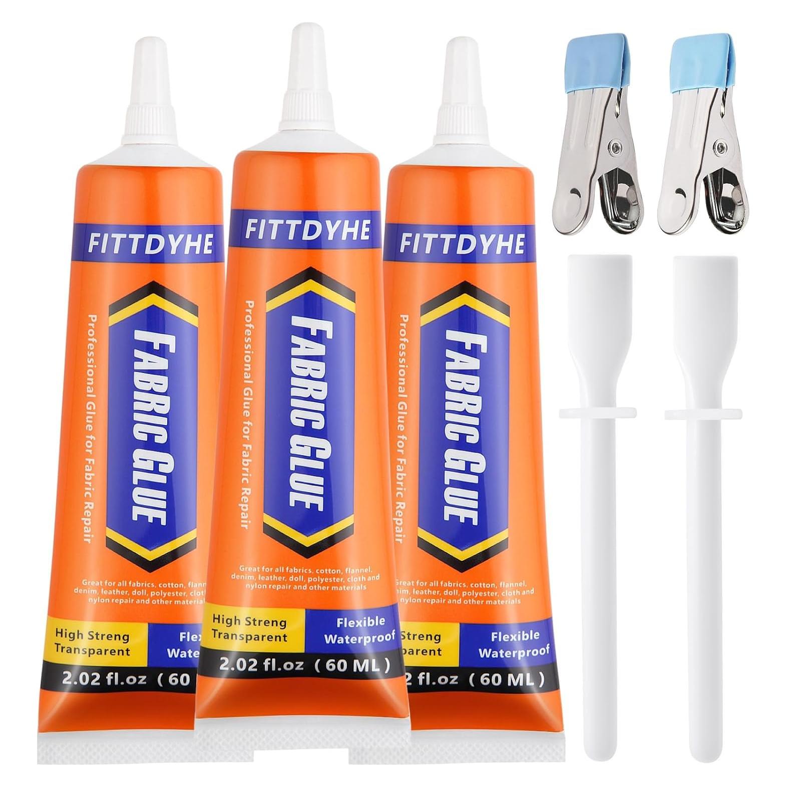 Pegamento para Tela Permanente FITTDYHE 3Pcs 60ml Lavable