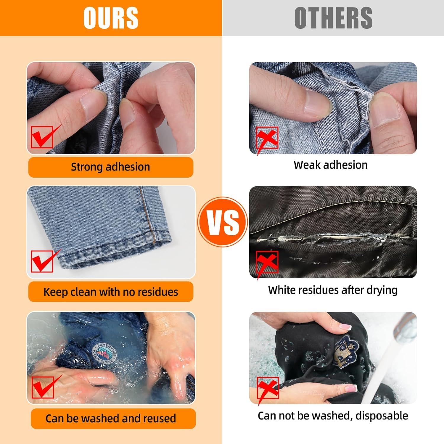 Pegamento para Tela Permanente FITTDYHE 3Pcs 60ml Lavable