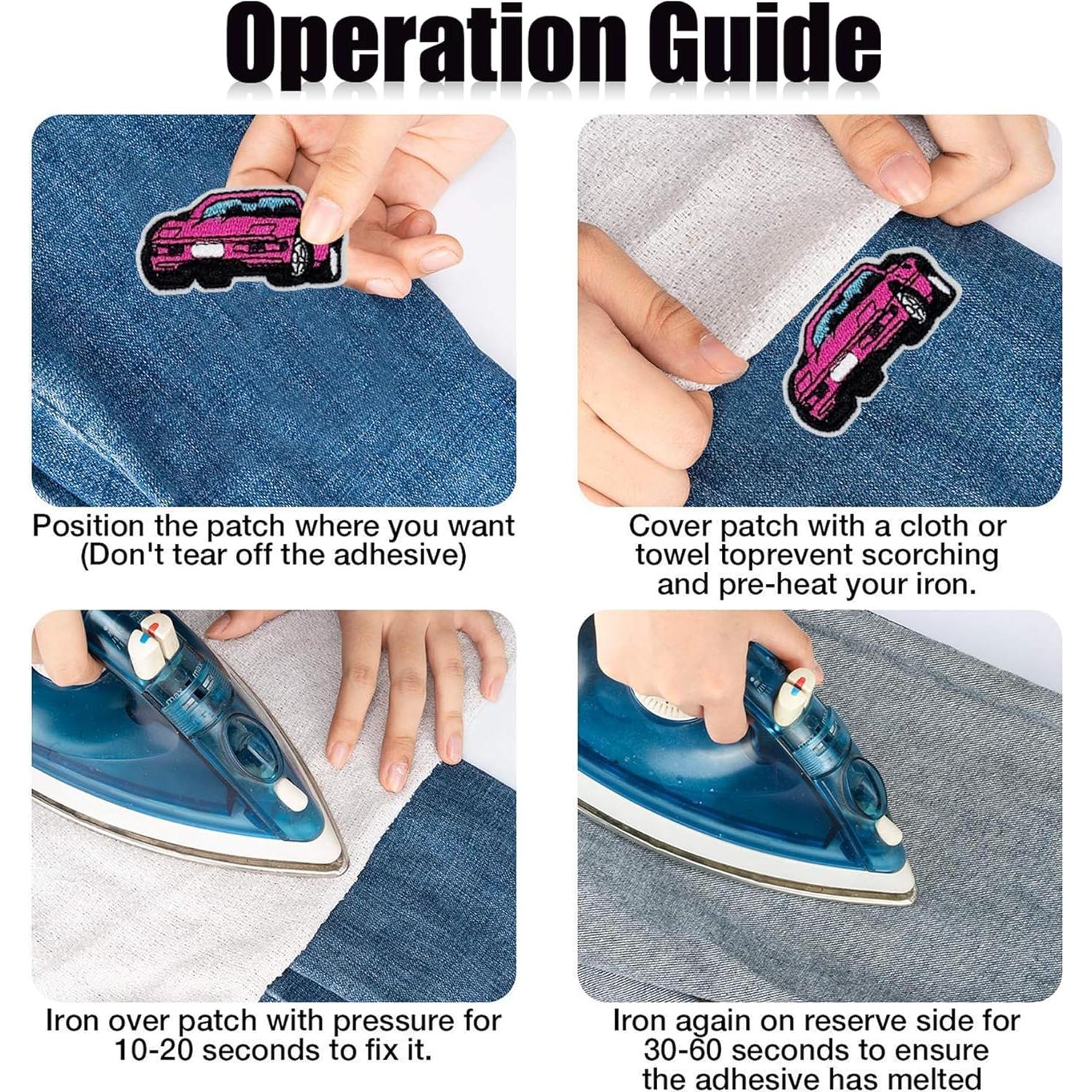 Kit 16 Parches Termoadhesivos Bordados Attuslla para Ropa