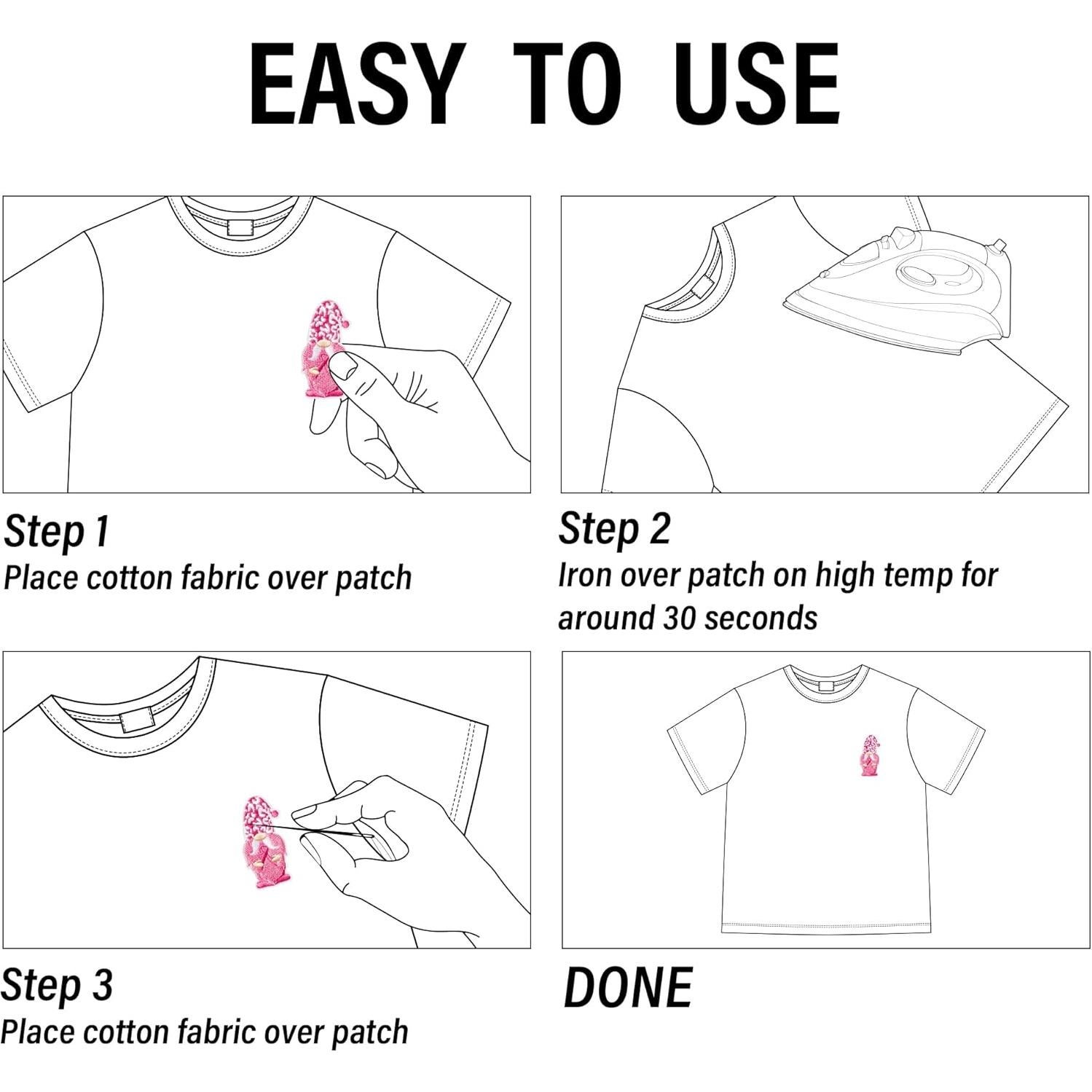 8 Parches Bordados Kirako Cinta Rosa Conciencia Cáncer de Mama