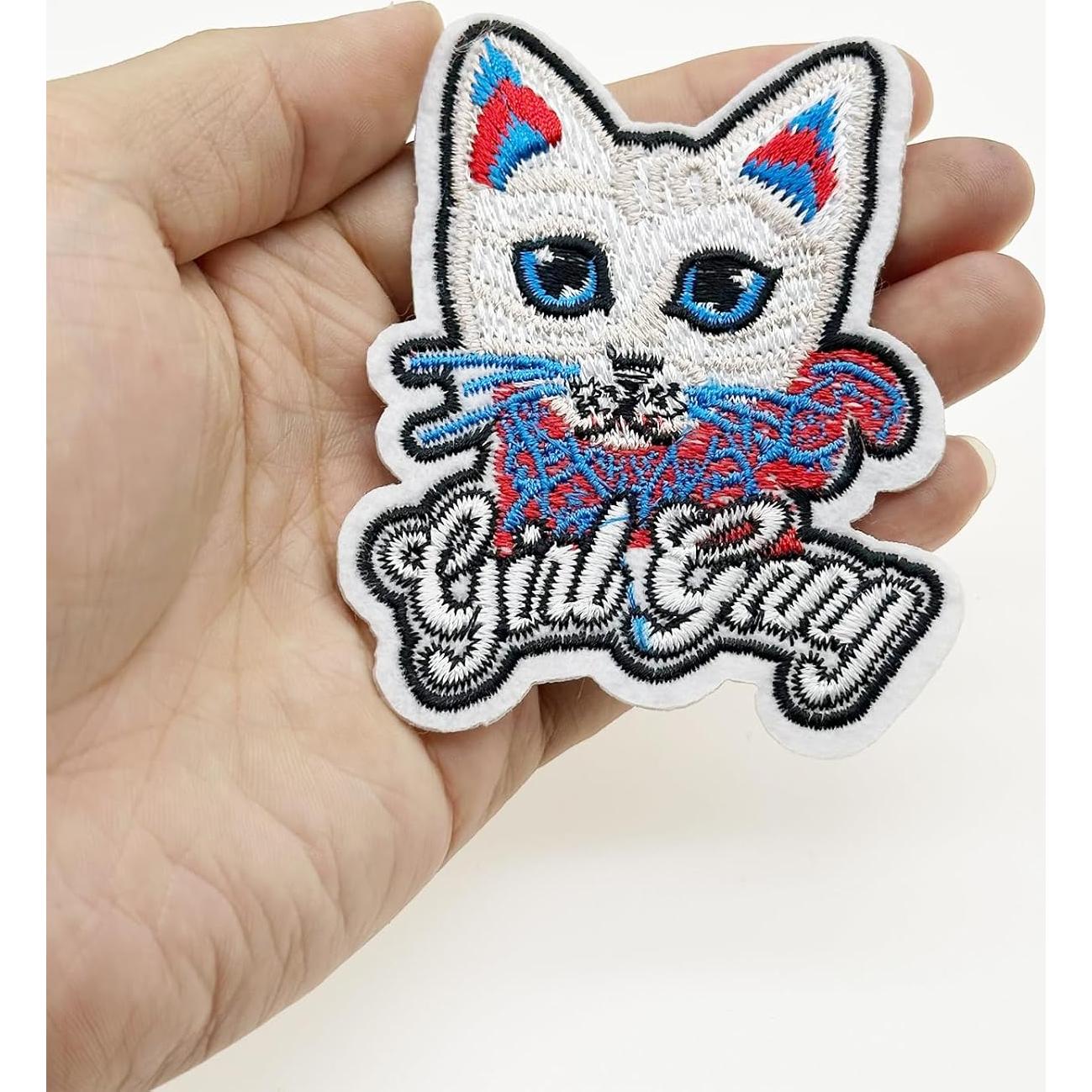 Kit de 18 Parches de Gato Bordados Woohome para Planchar