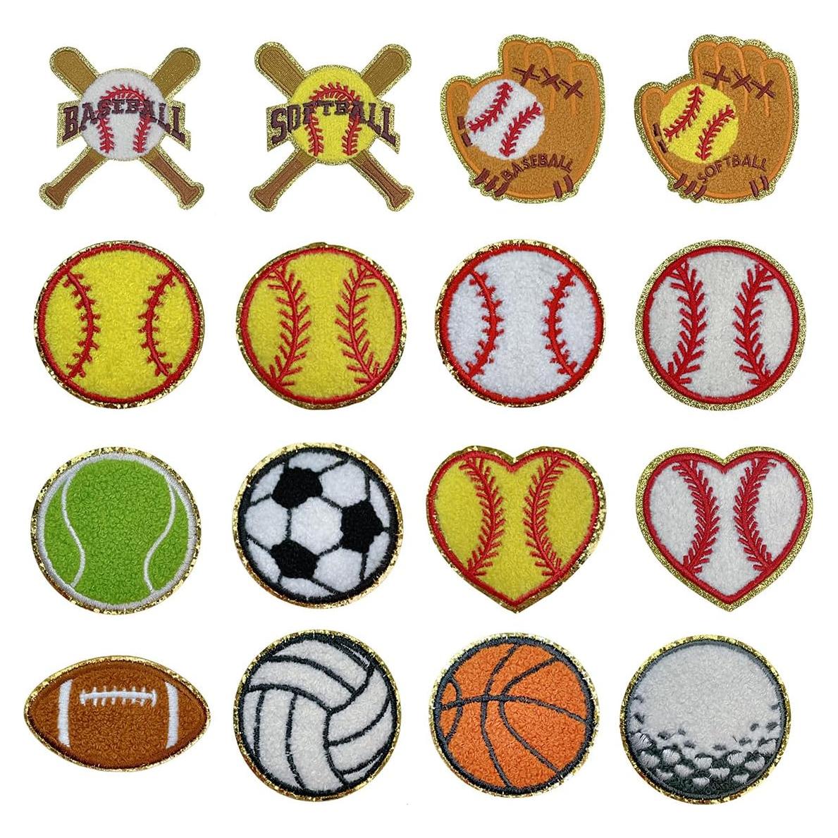 16 Parches de Chenille Deportivos MONSEALYT para Planchar