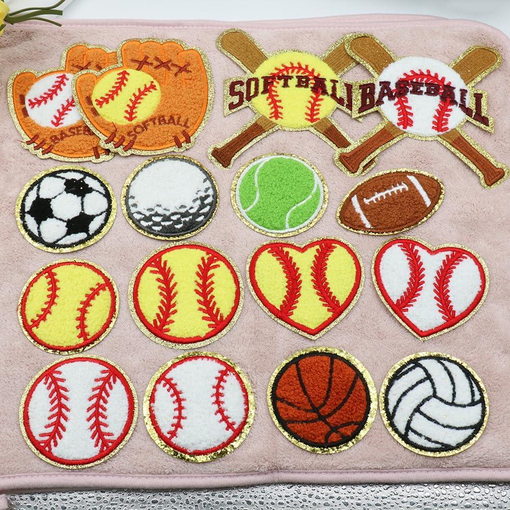 16 Parches de Chenille Deportivos MONSEALYT para Planchar