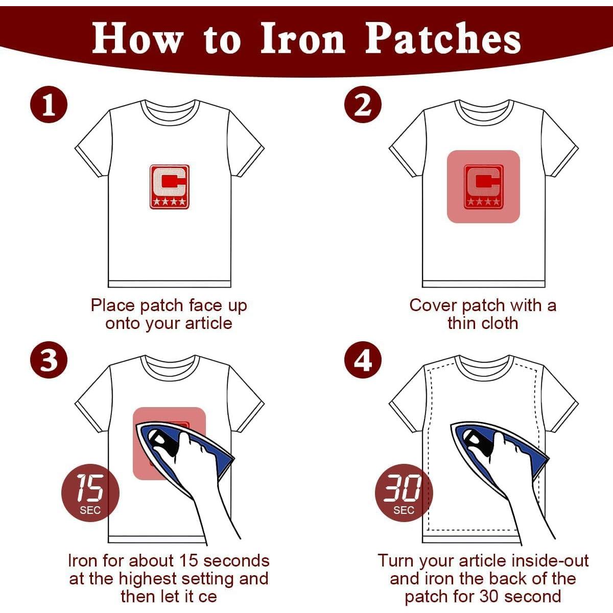 16 Parches de Chenille Deportivos MONSEALYT para Planchar