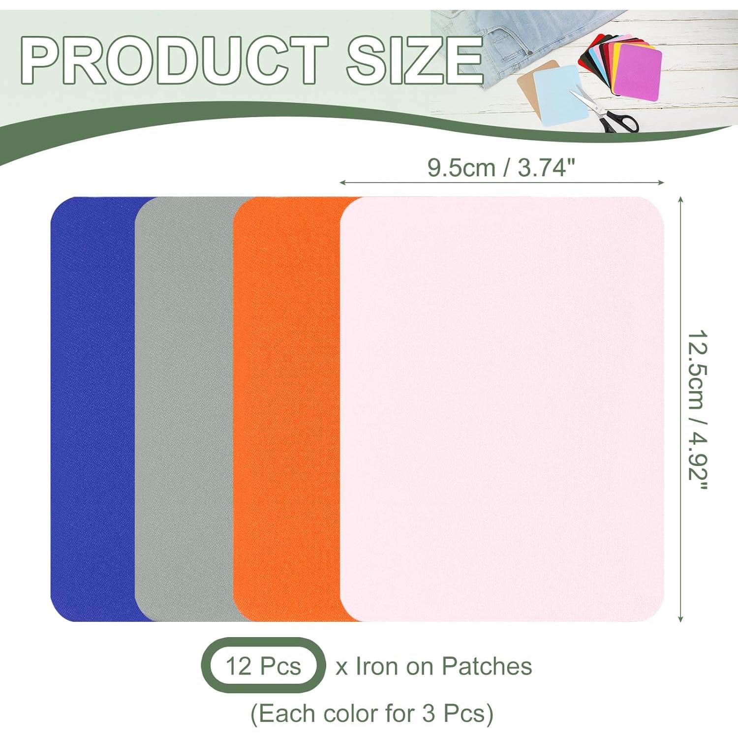 Parches de Planchar YELARXI 12 Piezas Tela Vaquera 12.5x9.5 cm