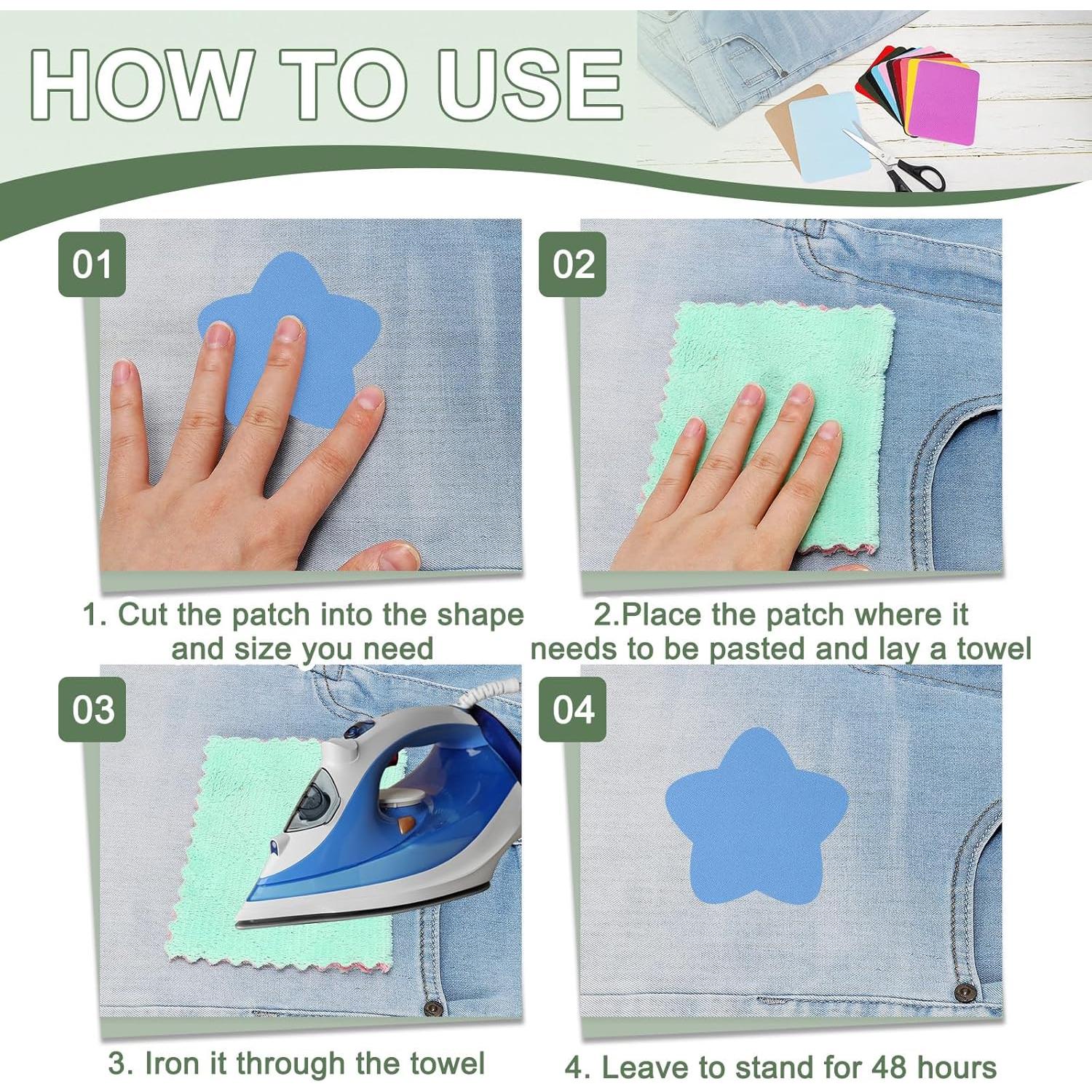 Parches de Planchar YELARXI 12 Piezas Tela Vaquera 12.5x9.5 cm