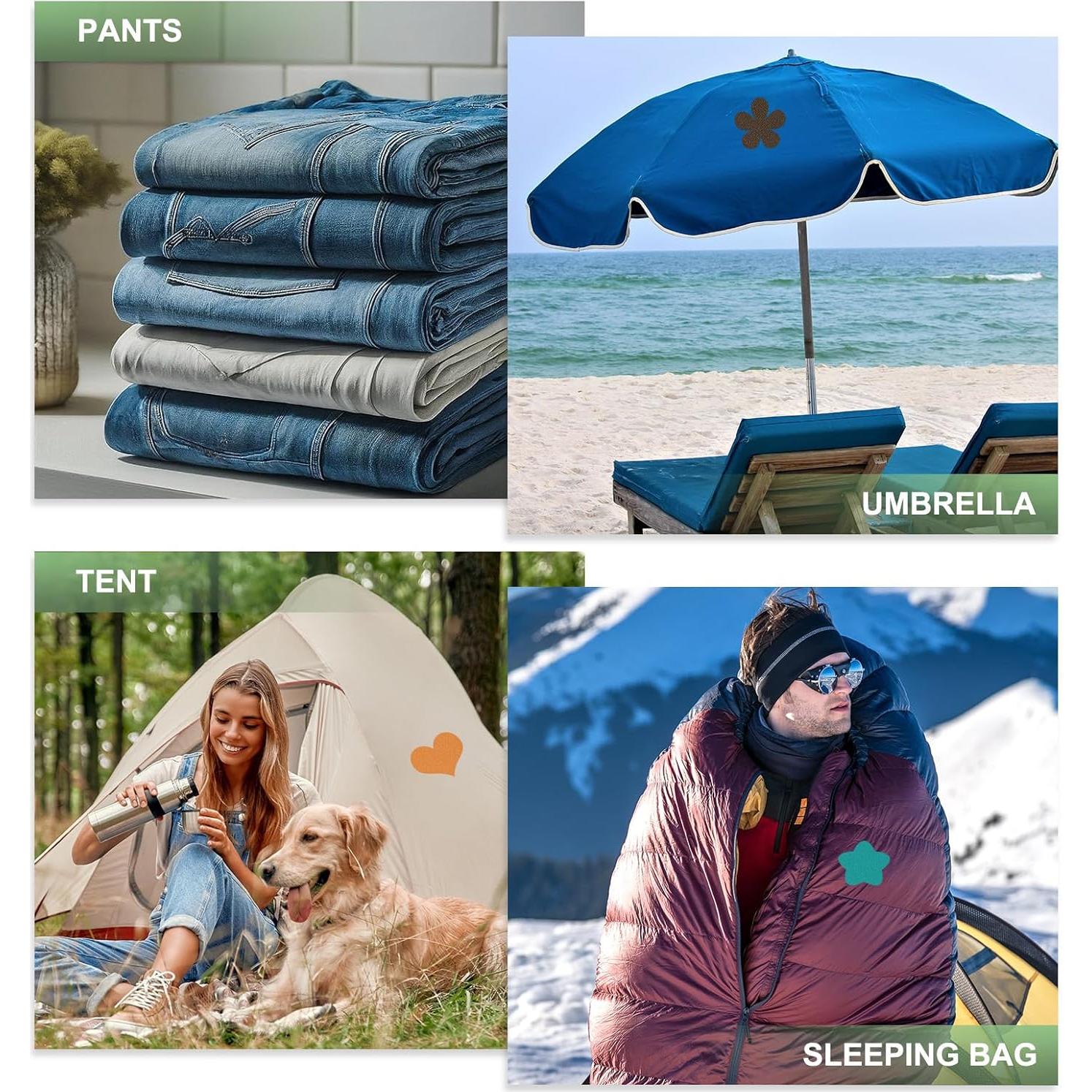 Parches de Planchar YELARXI 12 Piezas Tela Vaquera 12.5x9.5 cm