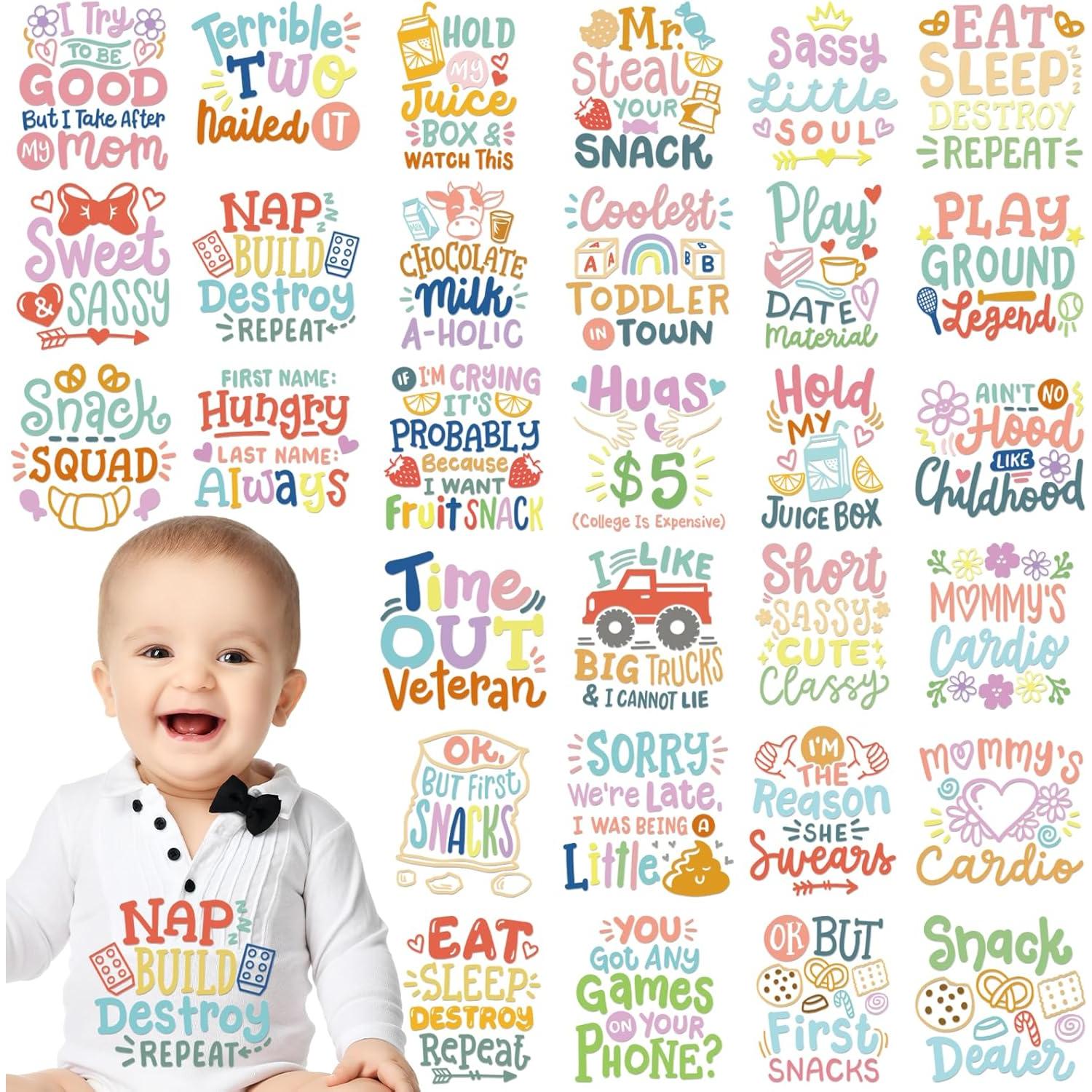 Kit de Transferencias para Planchar Bebés INCOK - 30 Hojas