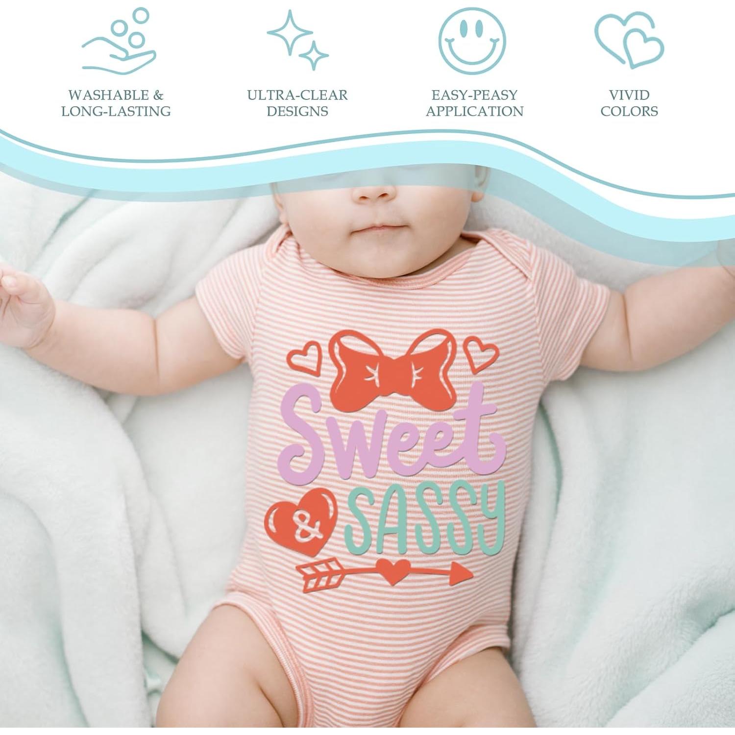 Kit de Transferencias para Planchar Bebés INCOK - 30 Hojas