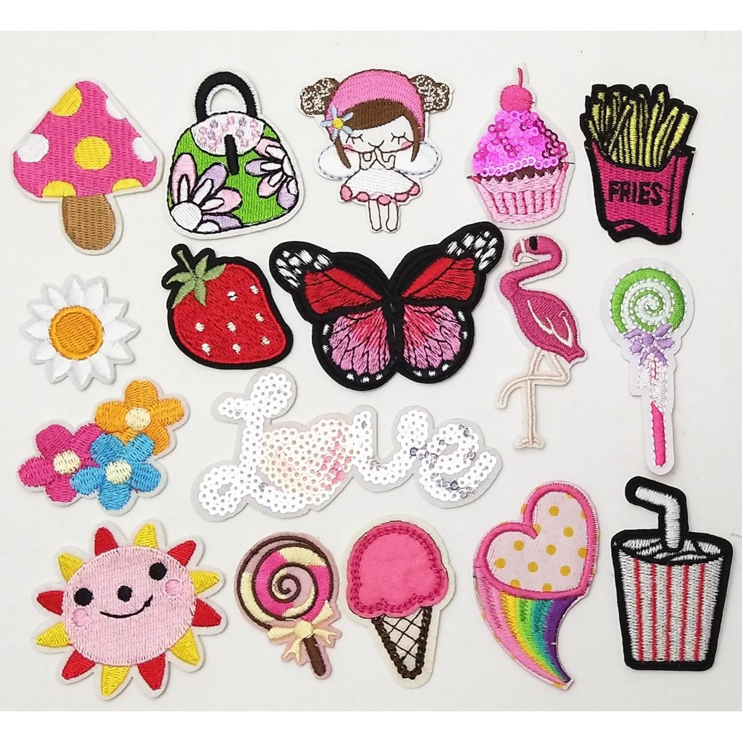 Parche Bordado Libiline 30pcs Multicolores para Coser/Planchar