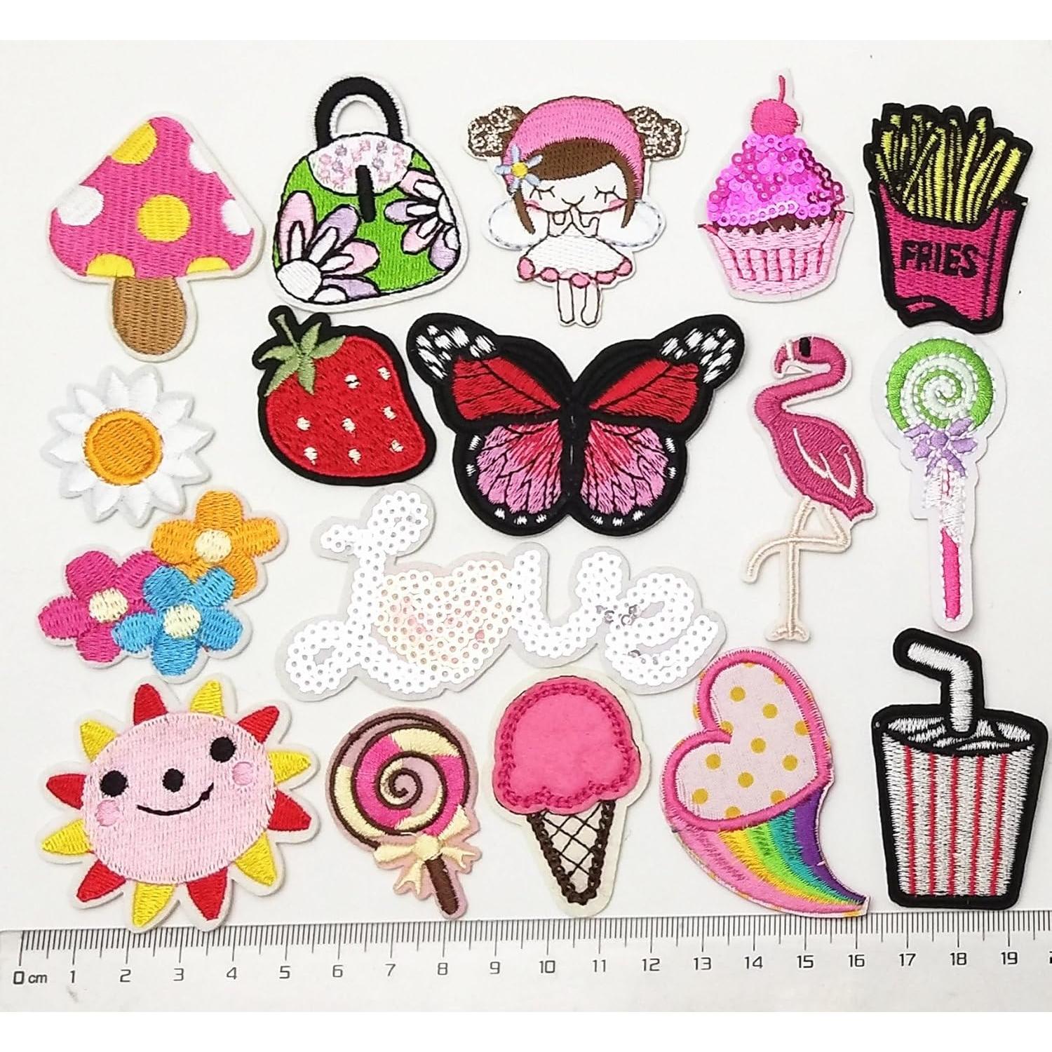 Parche Bordado Libiline 30pcs Multicolores para Coser/Planchar