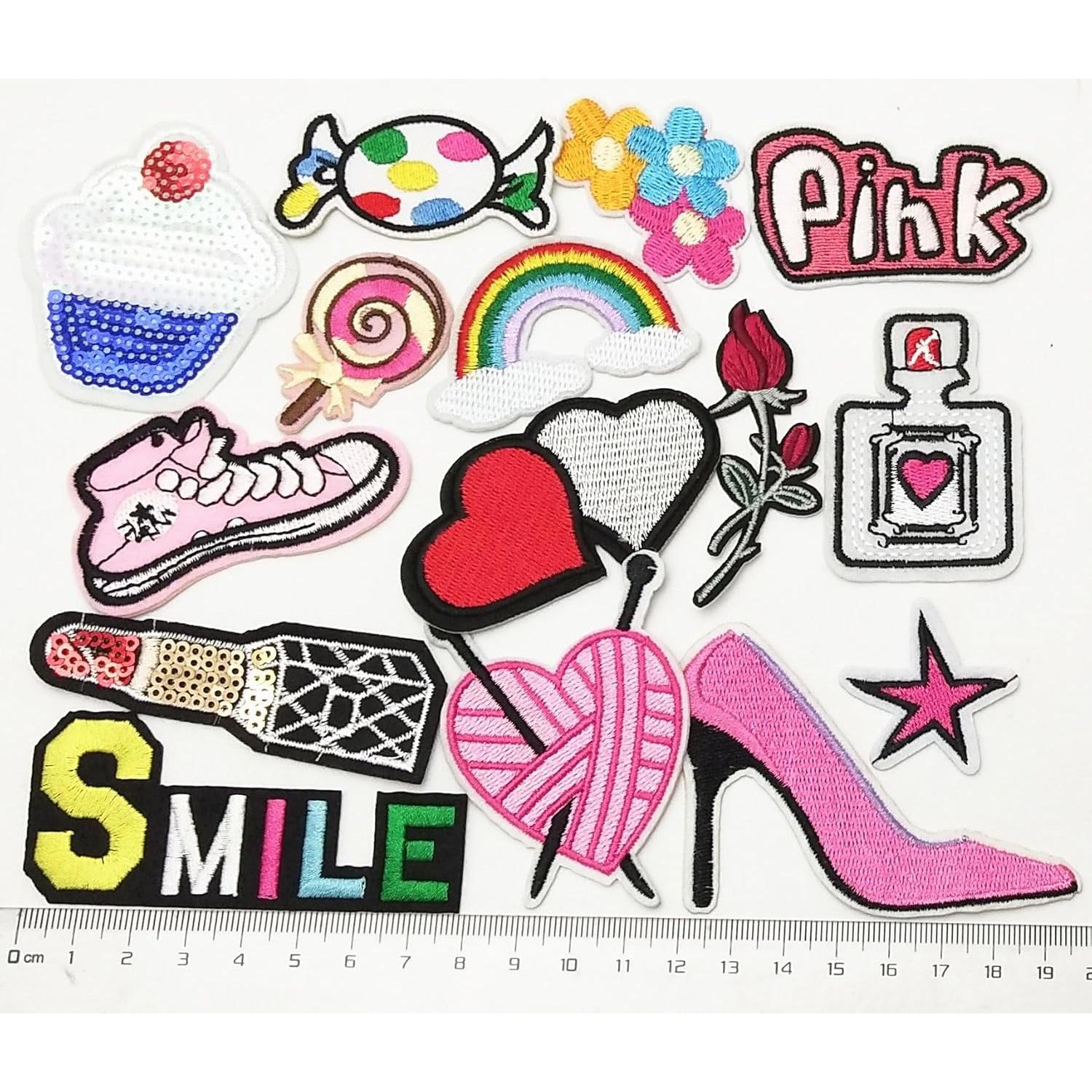 Parche Bordado Libiline 30pcs Multicolores para Coser/Planchar