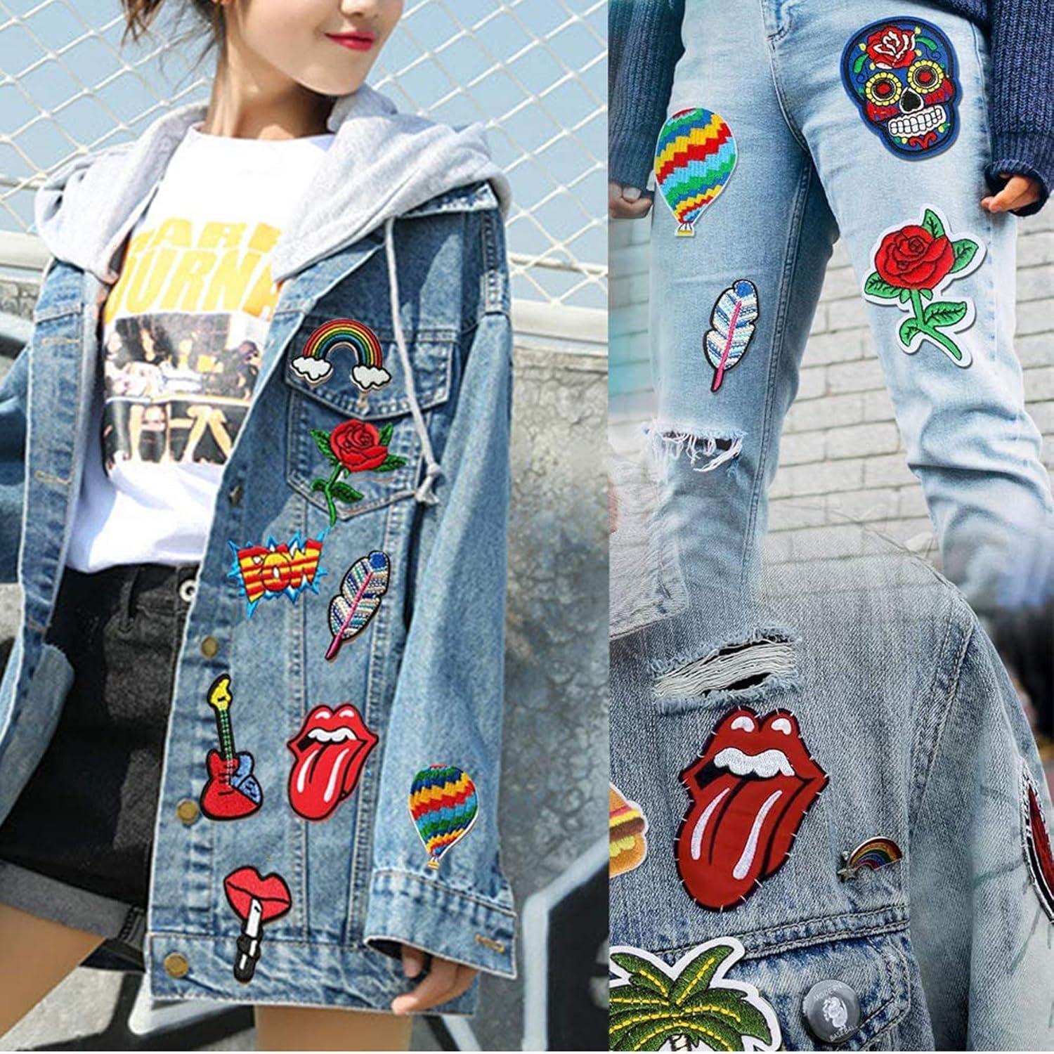 Kit de Parches Bordados YLY 32 Pcs para Planchar y Coser