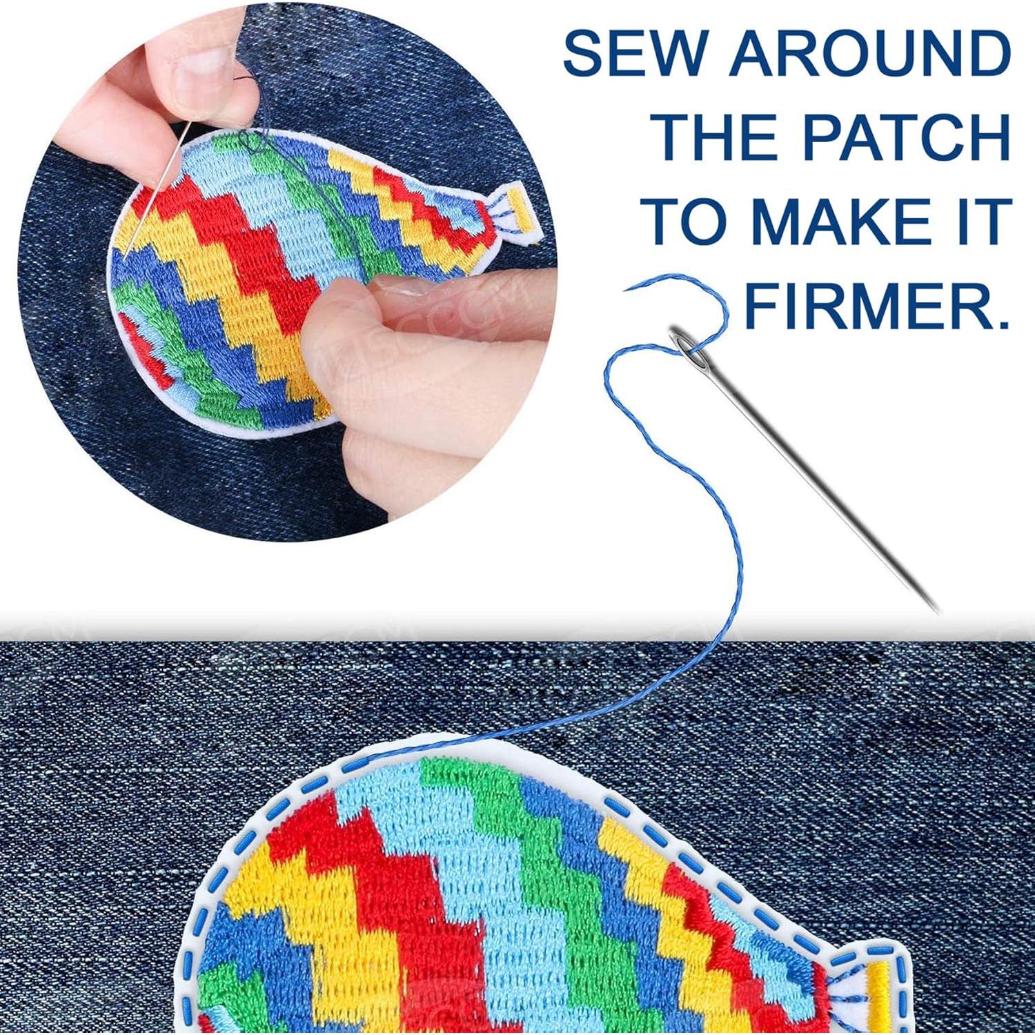 Kit de Parches Bordados YLY 32 Pcs para Planchar y Coser