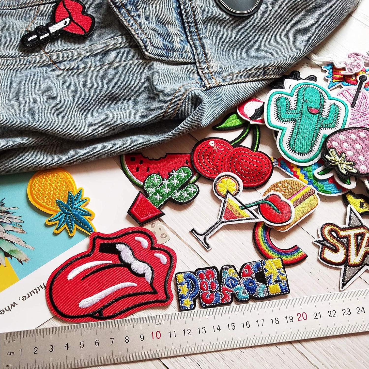 Kit de Parches Bordados YLY 32 Pcs para Planchar y Coser