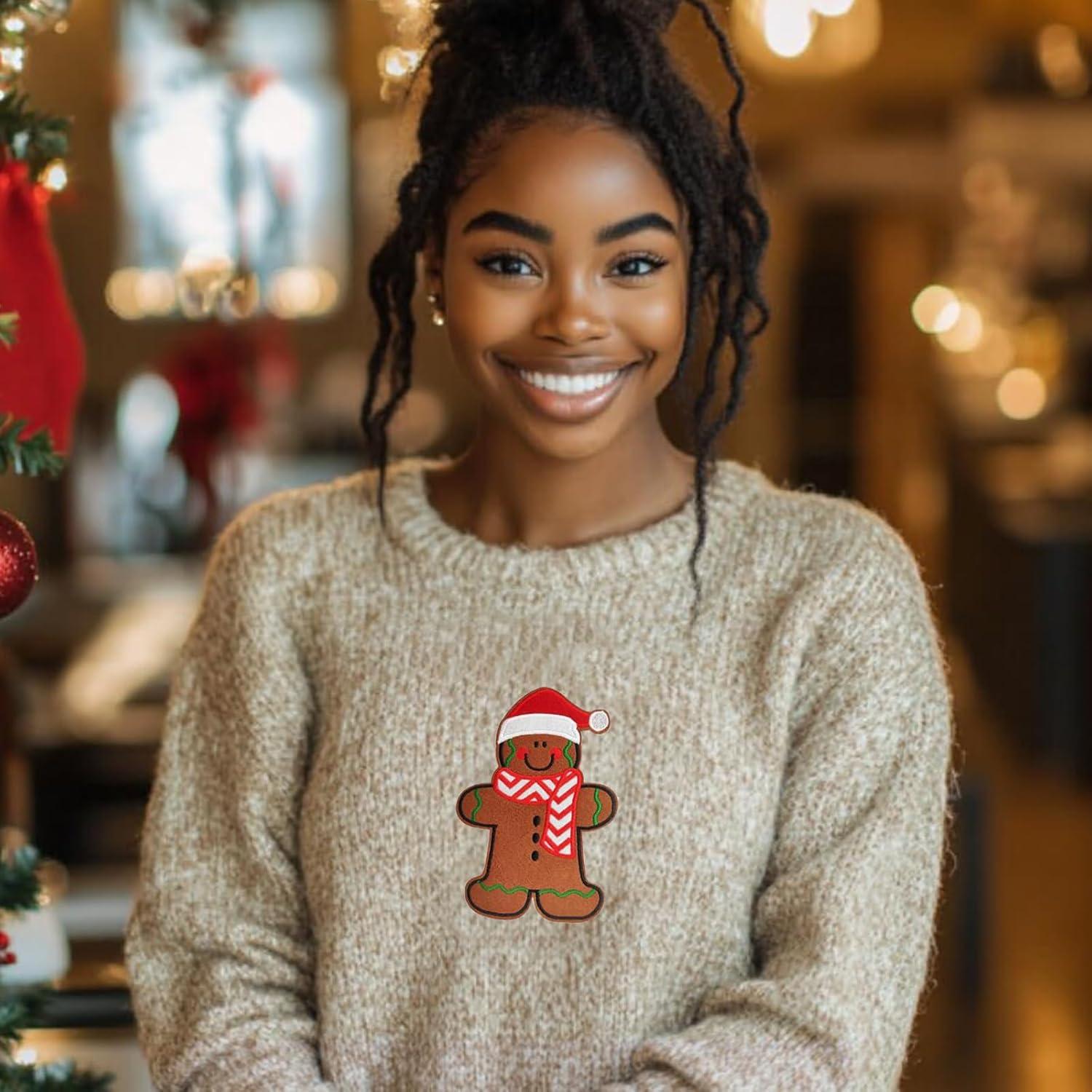 Kit de calcetín navideño bordado Cute-Patch 17 cm fieltro