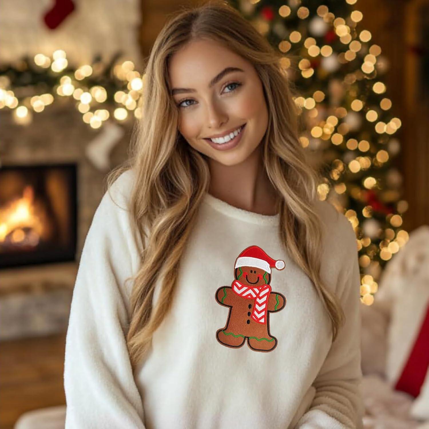 Kit de calcetín navideño bordado Cute-Patch 17 cm fieltro