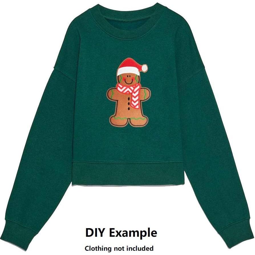 Kit de calcetín navideño bordado Cute-Patch 17 cm fieltro