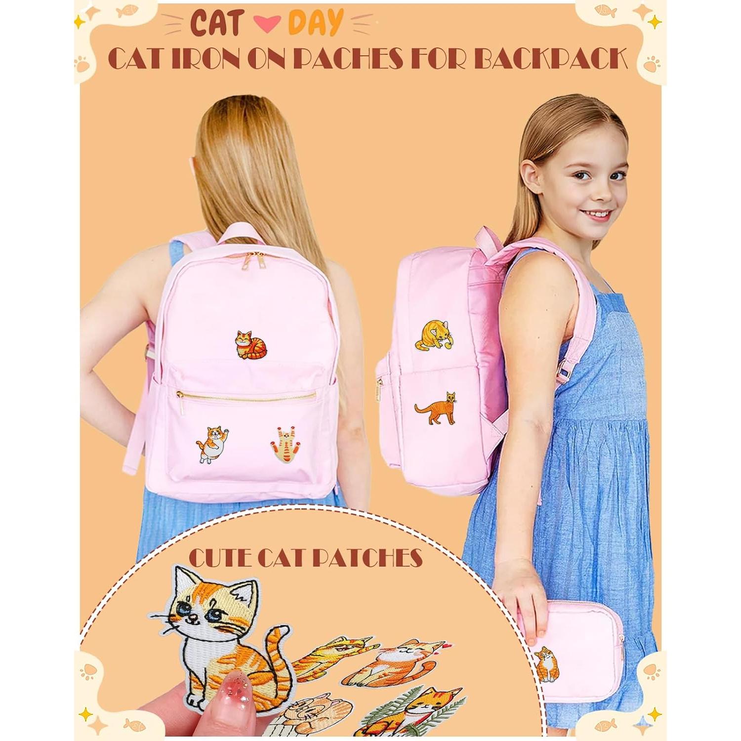 16 Parches Bordados de Gato MSCFTFB para Planchar o Coser