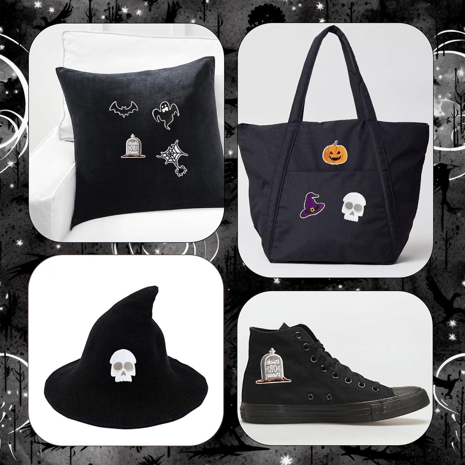 9 Parches Bordados Halloween Kirako - Calabaza, Fantasma, Bruja