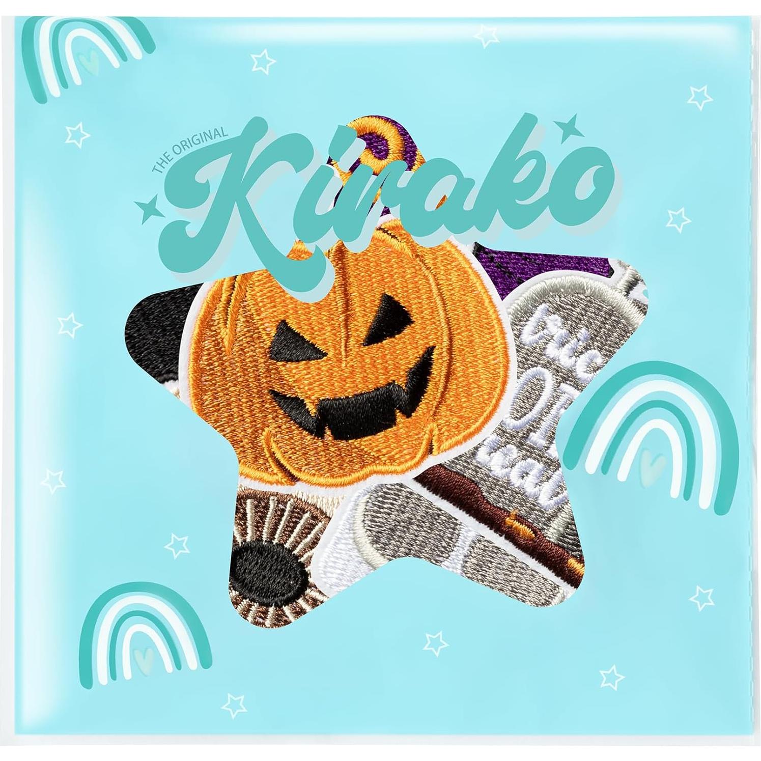9 Parches Bordados Halloween Kirako - Calabaza, Fantasma, Bruja