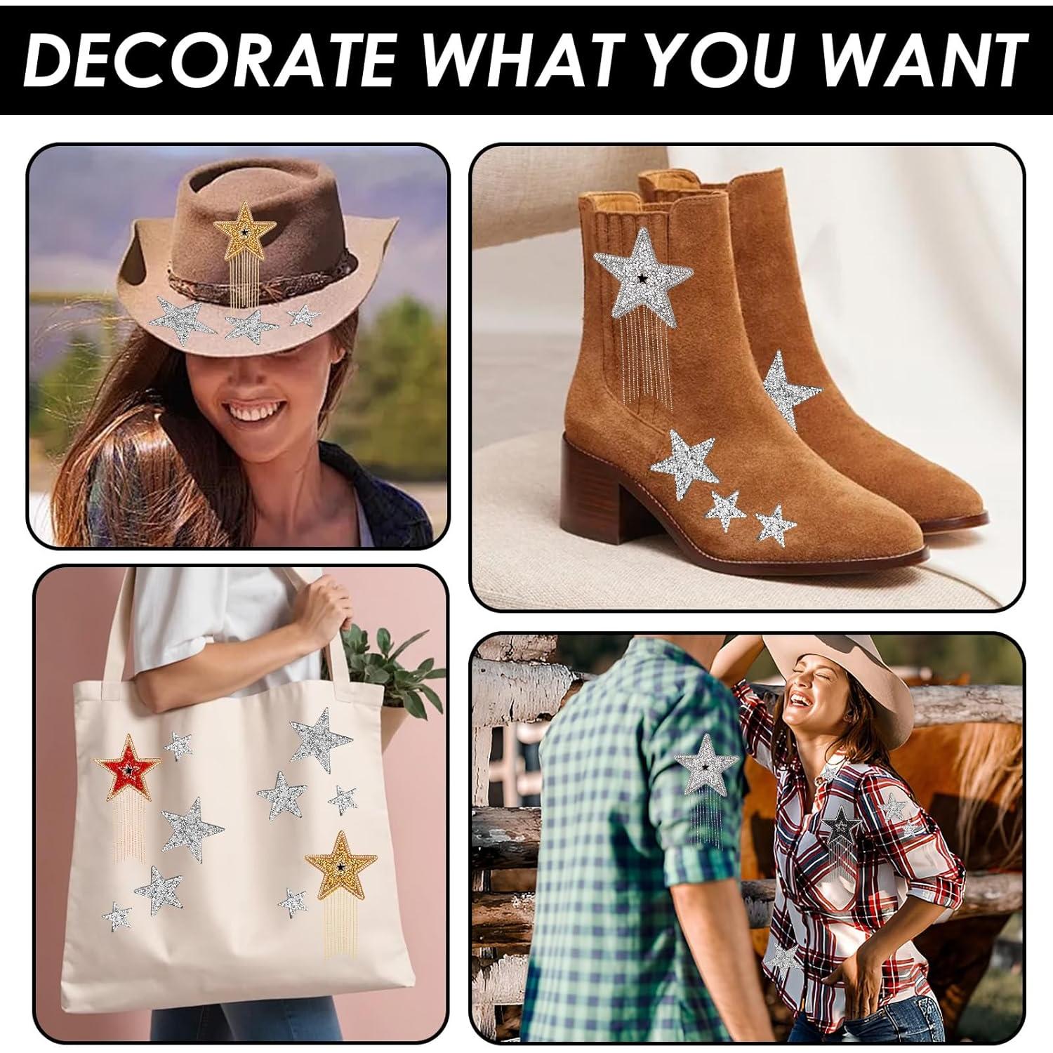 16 Parches de Estrella para Planchar DADERXY - Brillantes y Duraderos