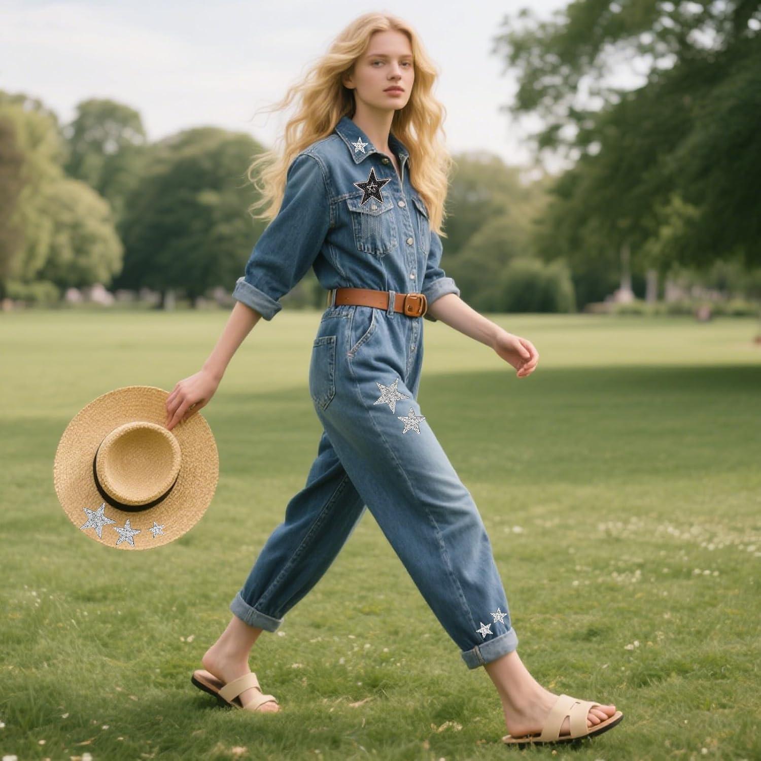 16 Parches de Estrella para Planchar DADERXY - Brillantes y Duraderos