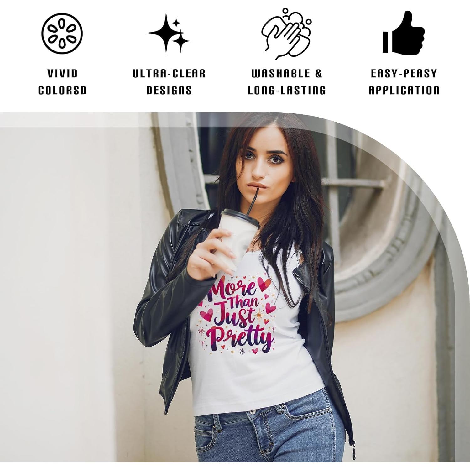 Parches de Planchar Dazoratix Jefa - 20 Hojas Vinilo 18.5 cm