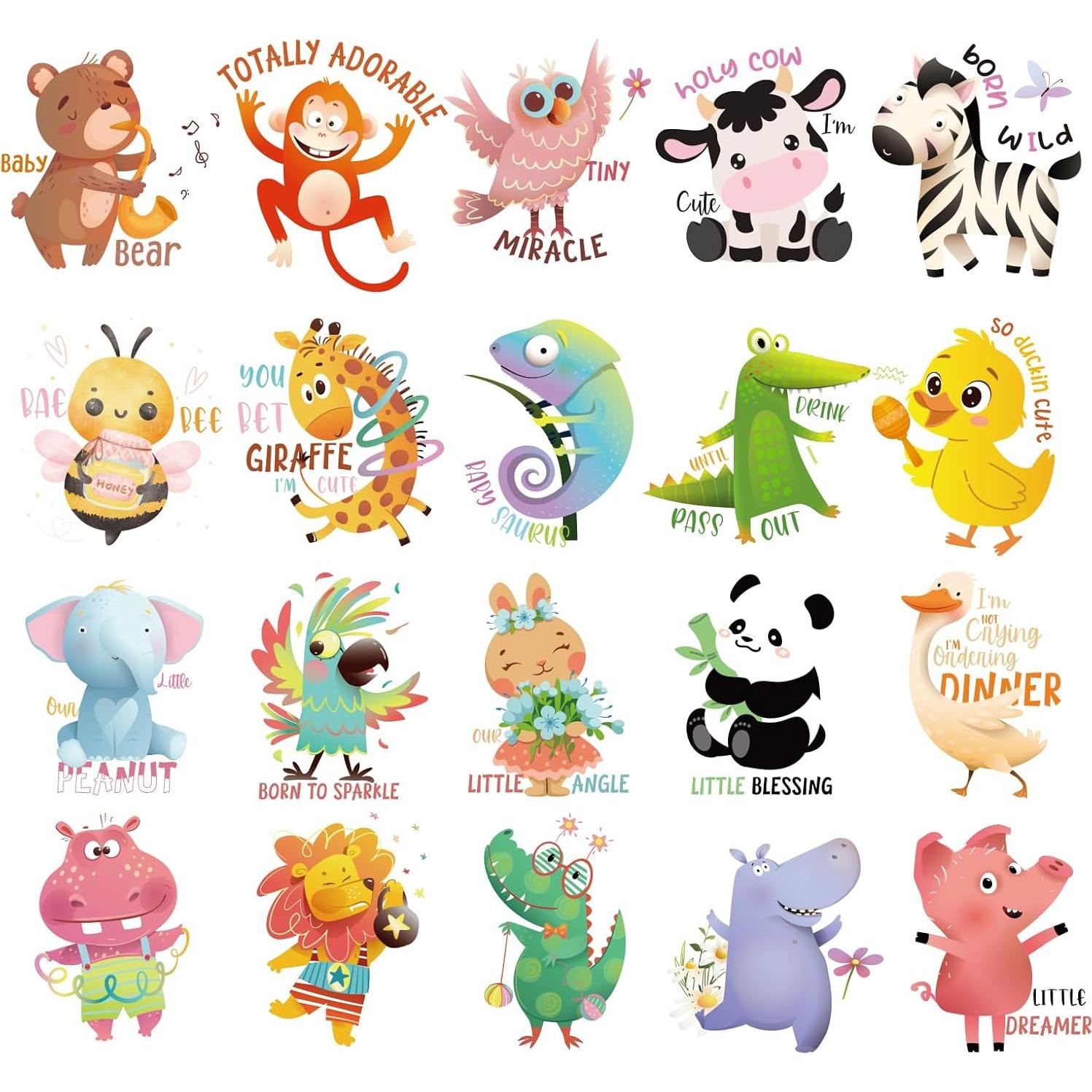 Kit de Transferencias de Calor para Baby Shower INCOK - 20 PCS