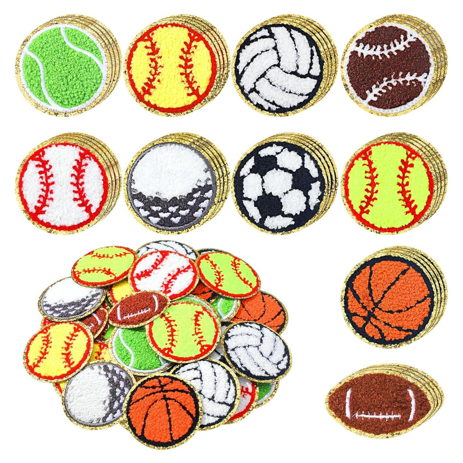 Paquete de 40 Parches de Chenille Solsew para Ropa Deportiva