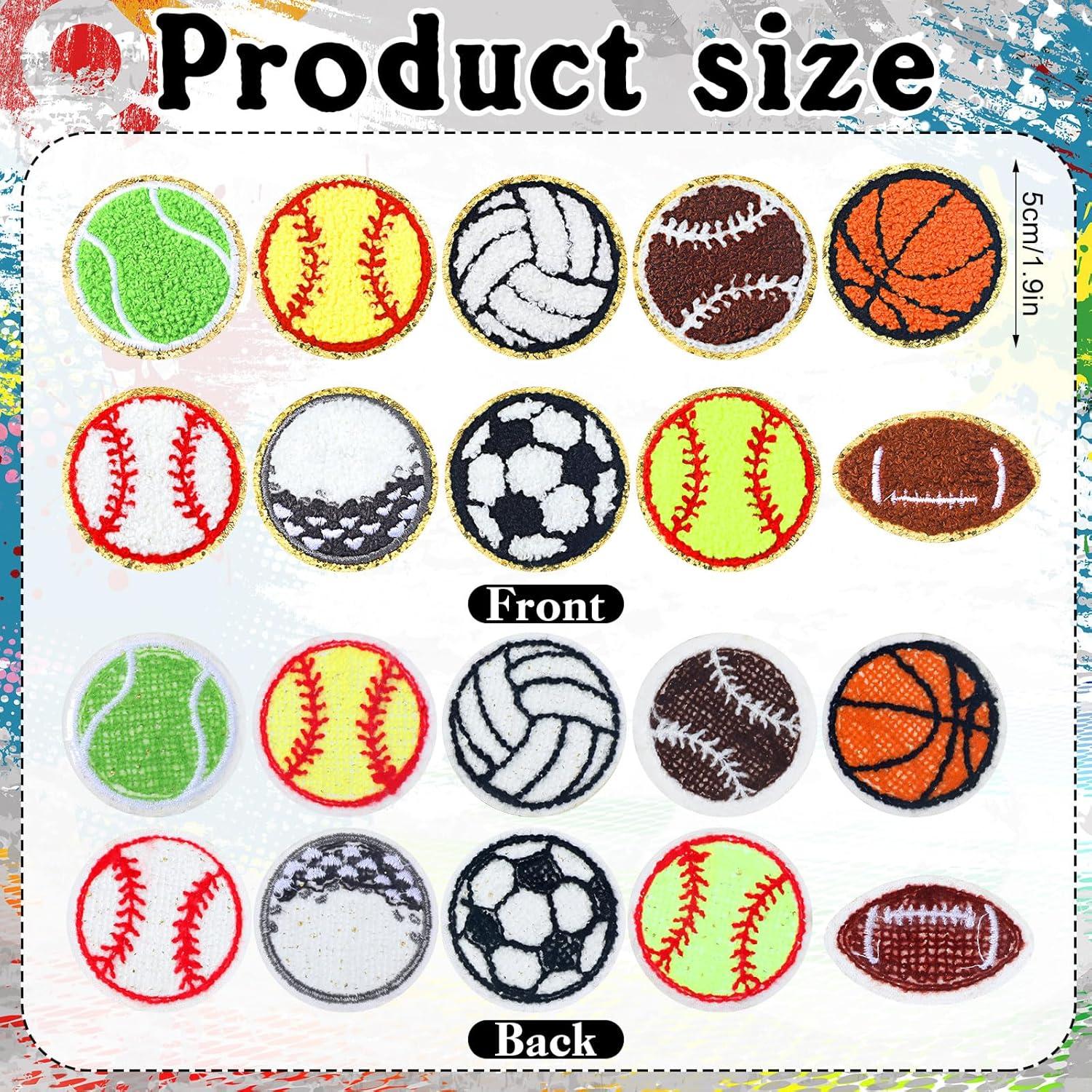 Paquete de 40 Parches de Chenille Solsew para Ropa Deportiva