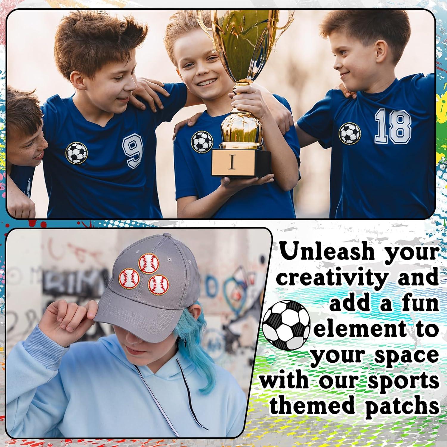 Paquete de 40 Parches de Chenille Solsew para Ropa Deportiva